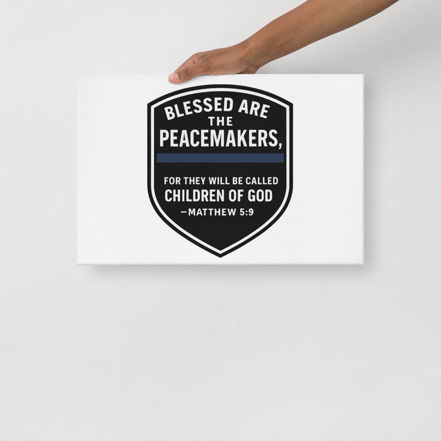 Blessed Are the Peacemakers Wall Canvas – Christian Home & Law Enforcement Décor-Revival Unleashed