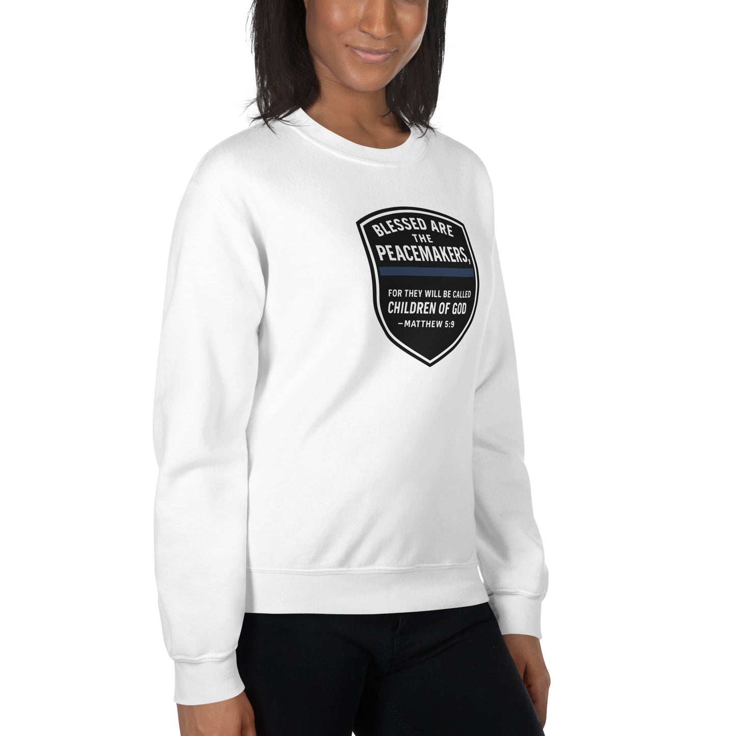 Blessed Are the Peacemakers Unisex Crewneck Sweatshirt – Christian Faith & Law Enforcement Apparel-Revival Unleashed
