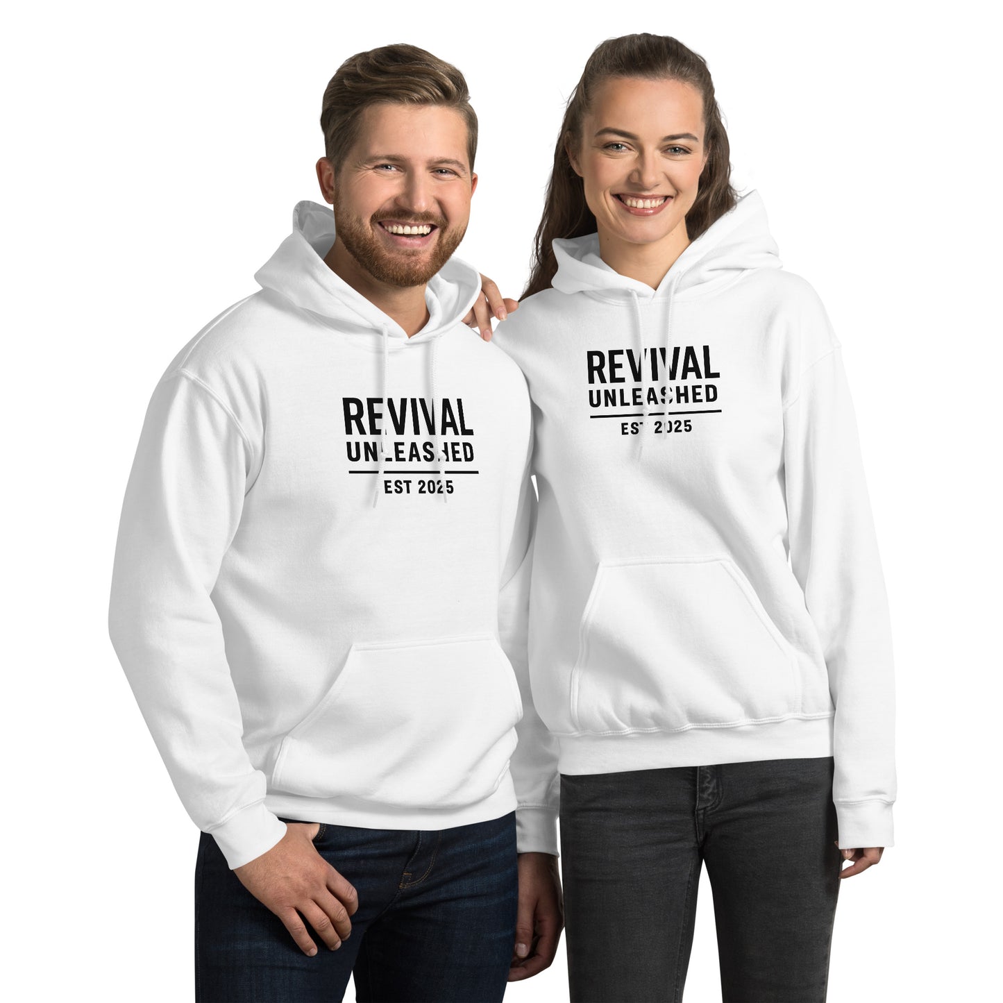 Revival Unleashed EST 2025 Unisex Hoodie – Christian Faith Apparel-Revival Unleashed