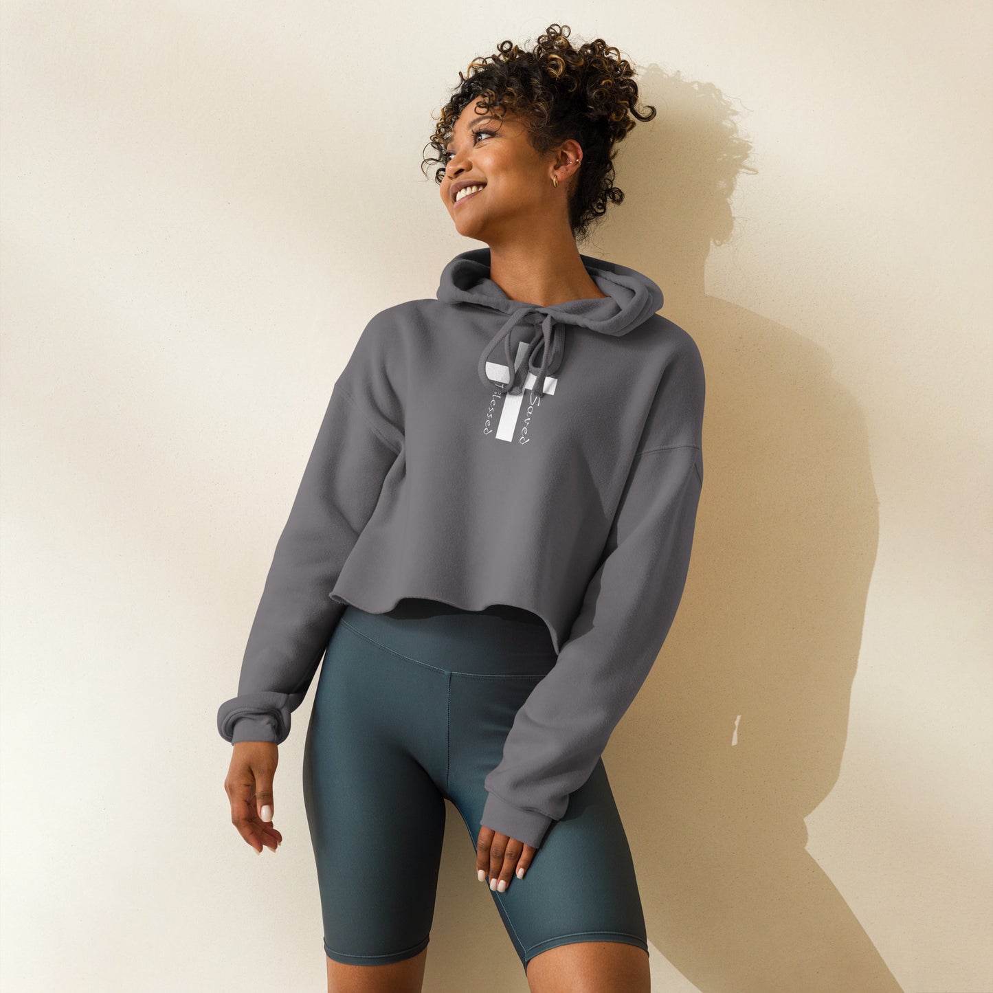 Blessed Saved Women’s Crop Hoodie – Christian Apparel | Revival Unleashed-Revival Unleashed