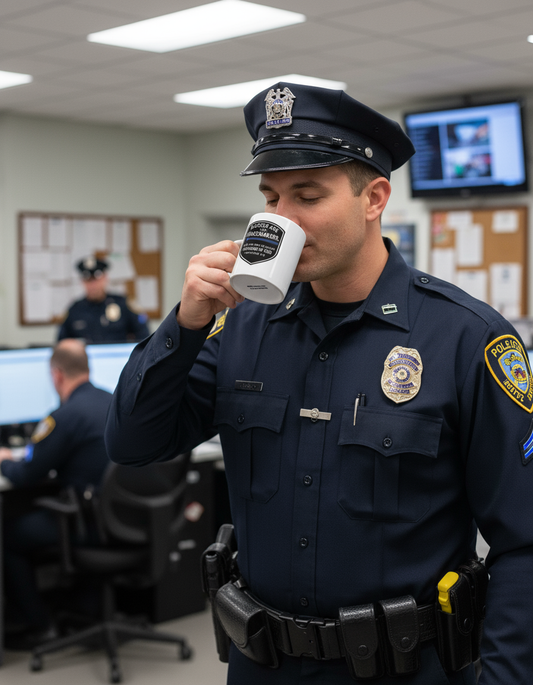 Revival Unleashed Blessed Are the Peacemakers White Glossy Mug – Christian Faith & Law Enforcement Drinkware