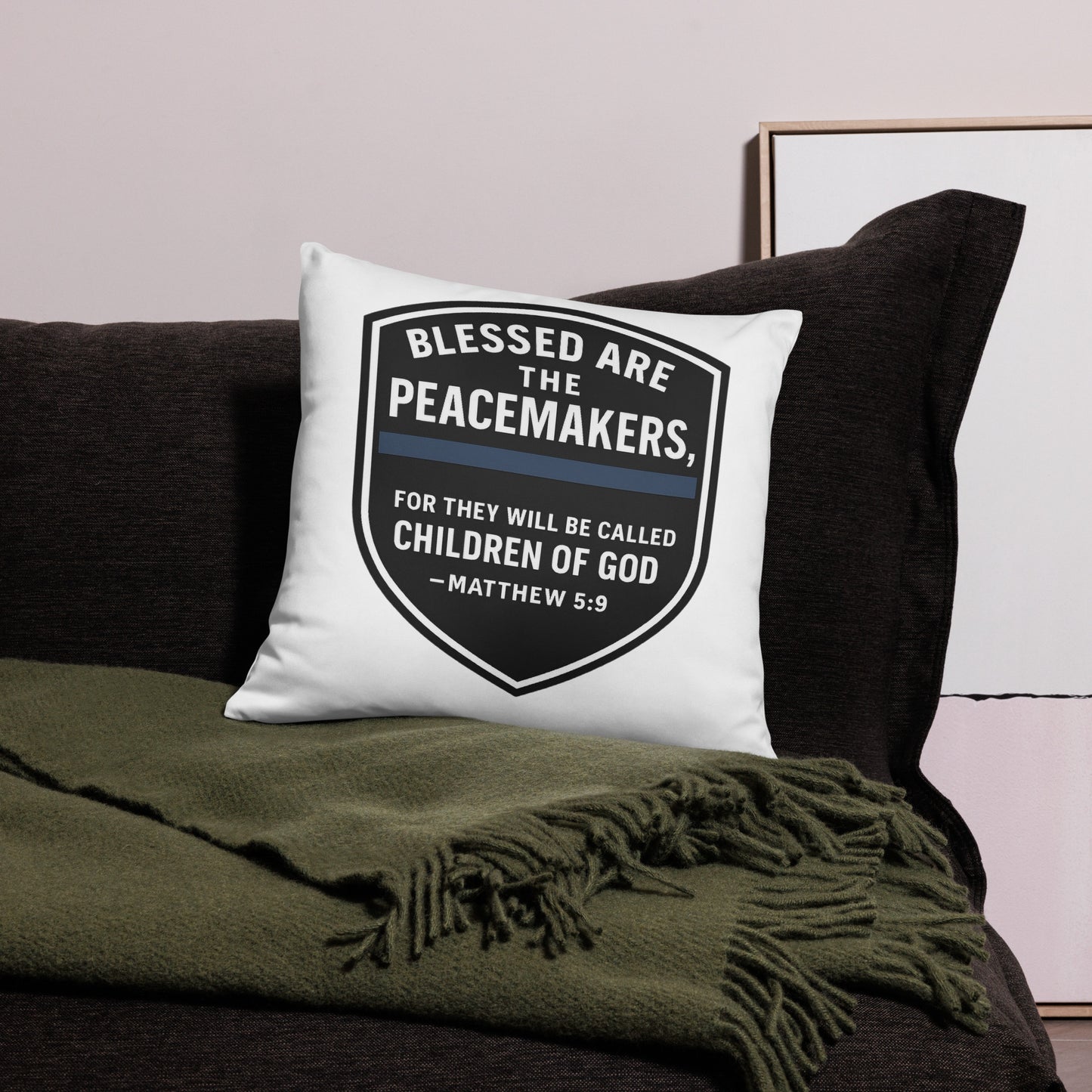 Blessed Are the Peacemakers Pillow Case – Christian Faith & Law Enforcement Home Décor-Revival Unleashed