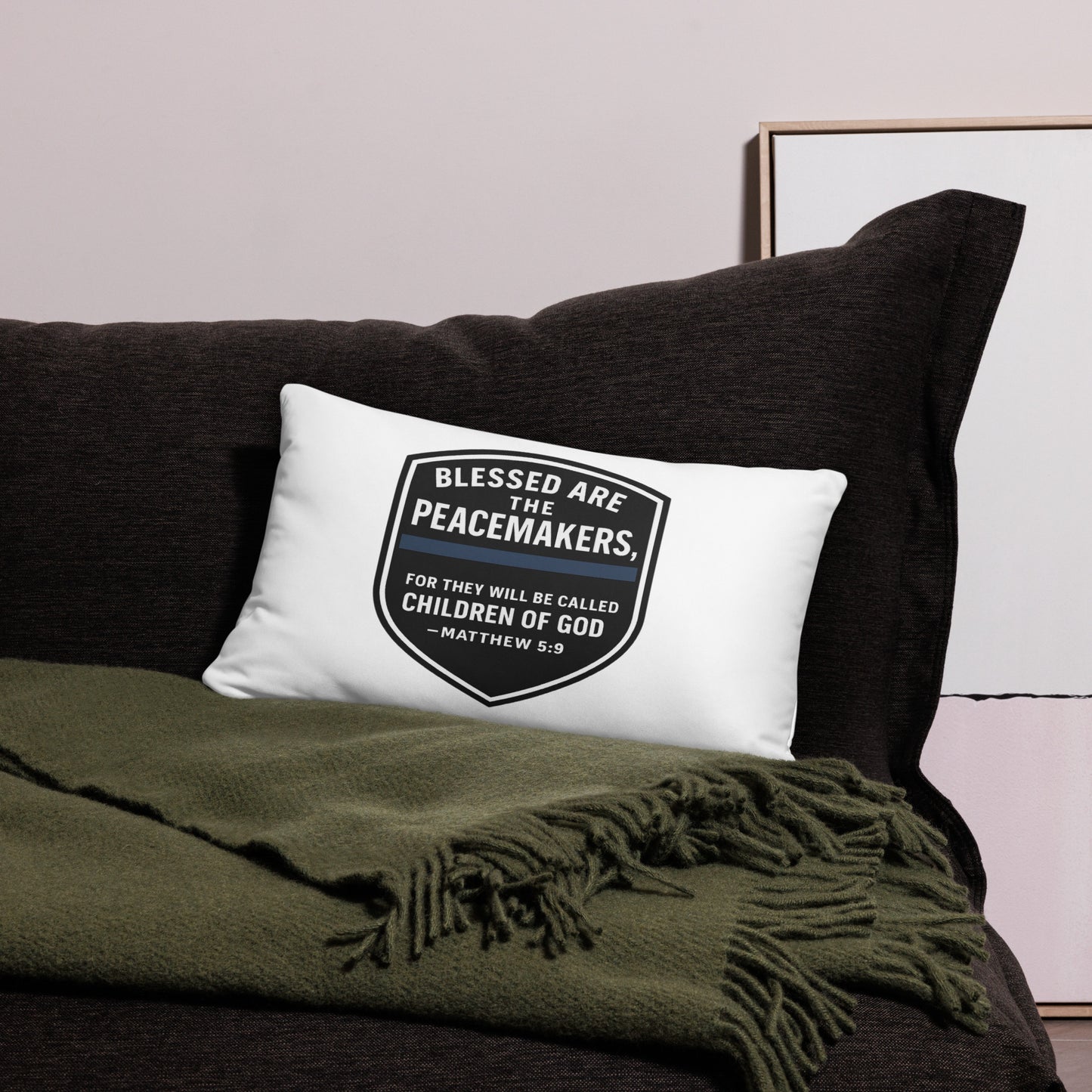 Blessed Are the Peacemakers Pillow Case – Christian Faith & Law Enforcement Home Décor-Revival Unleashed