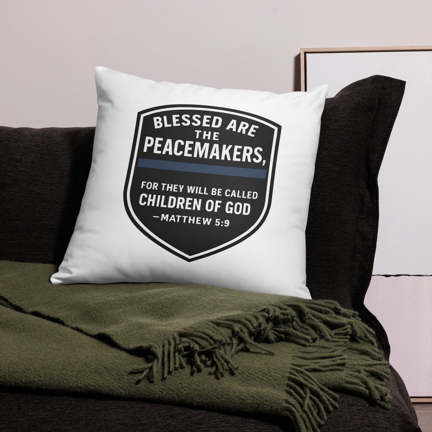 Blessed Are the Peacemakers Pillow Case – Christian Faith & Law Enforcement Home Décor-Revival Unleashed