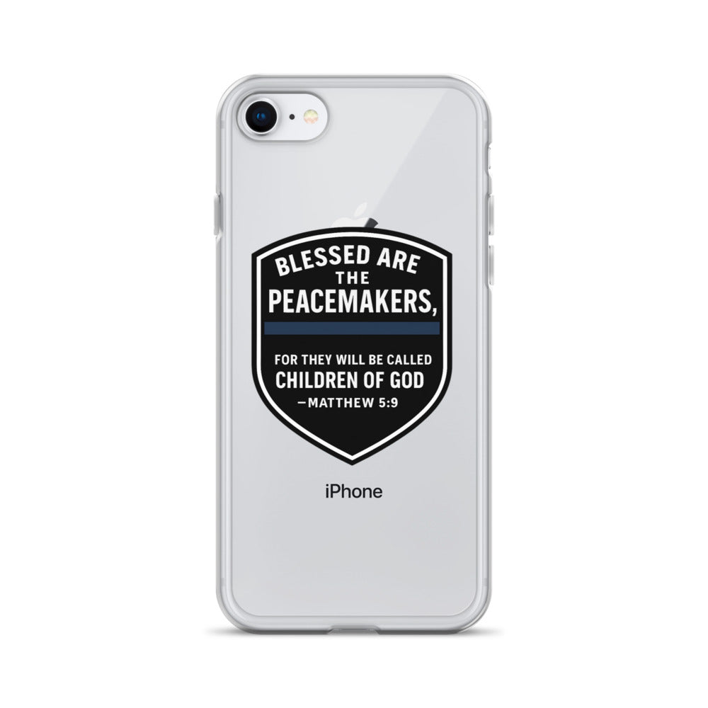 Blessed Are the Peacemakers Clear Case for iPhone® – Christian Faith & Law Enforcement Phone Cover-Revival Unleashed
