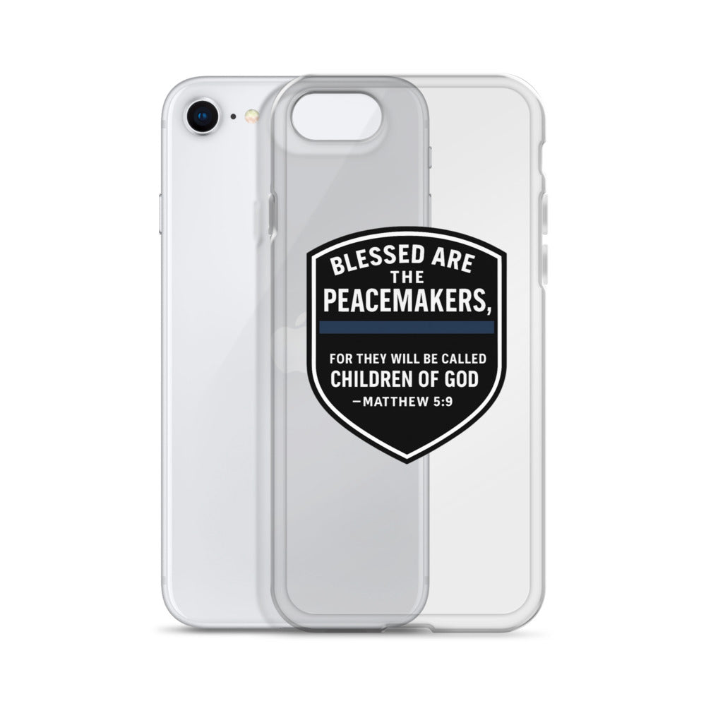 Blessed Are the Peacemakers Clear Case for iPhone® – Christian Faith & Law Enforcement Phone Cover-Revival Unleashed