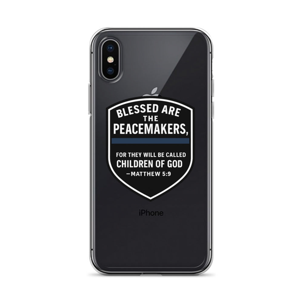 Blessed Are the Peacemakers Clear Case for iPhone® – Christian Faith & Law Enforcement Phone Cover-Revival Unleashed