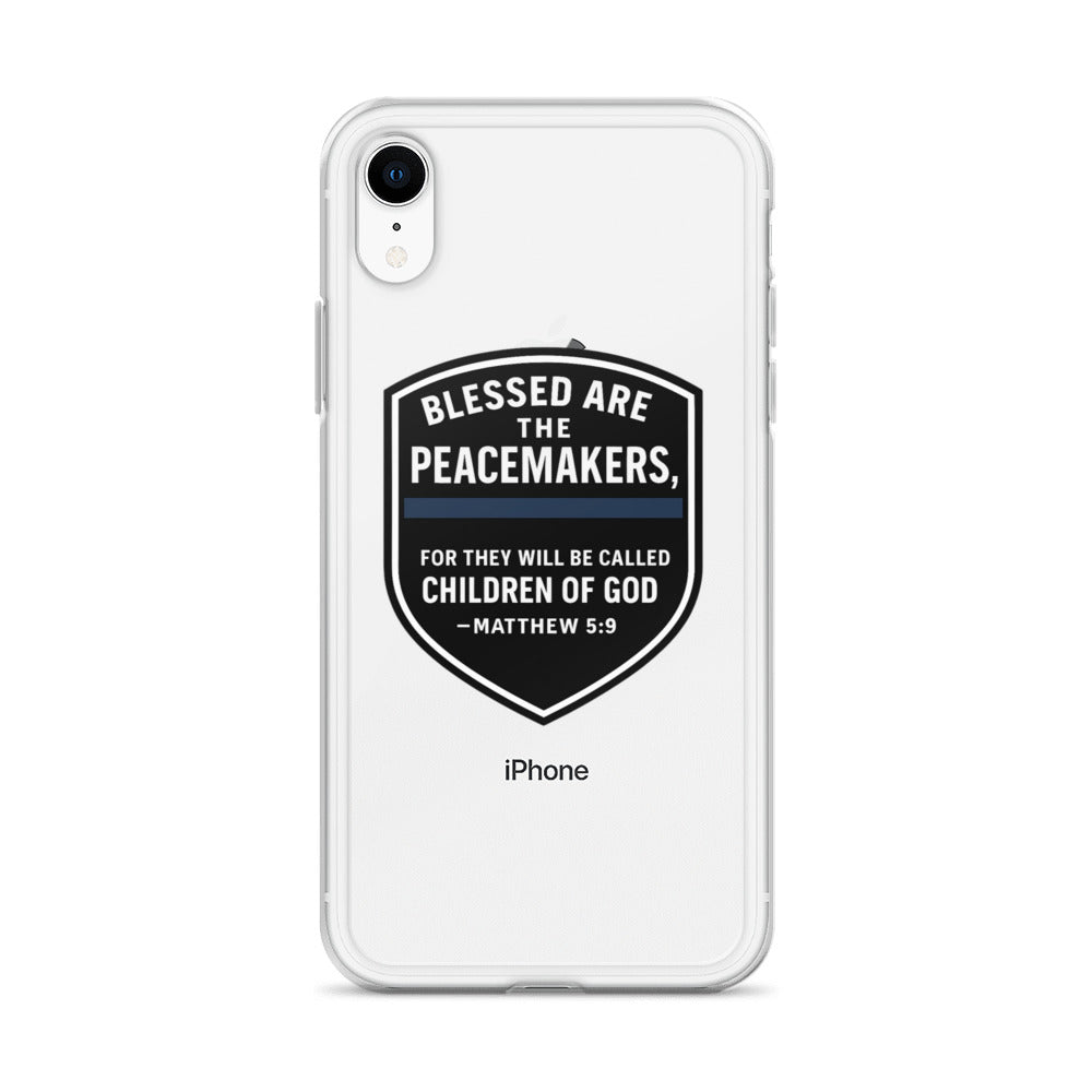Blessed Are the Peacemakers Clear Case for iPhone® – Christian Faith & Law Enforcement Phone Cover-Revival Unleashed