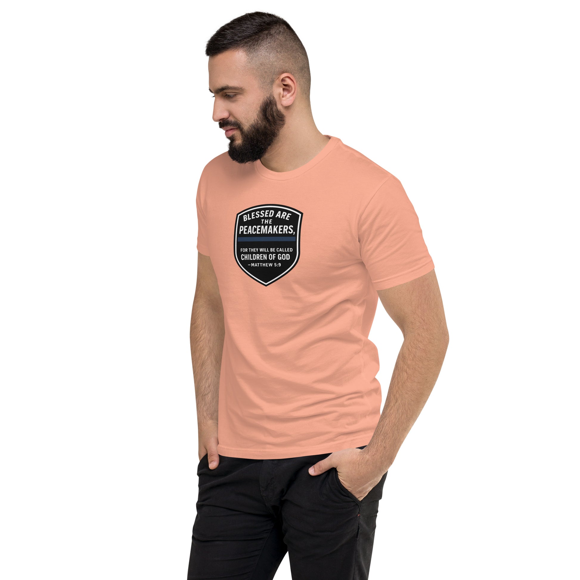 Blessed Are the Peacemakers Fitted T-Shirt – Christian Faith & Law Enforcement Apparel-Revival Unleashed