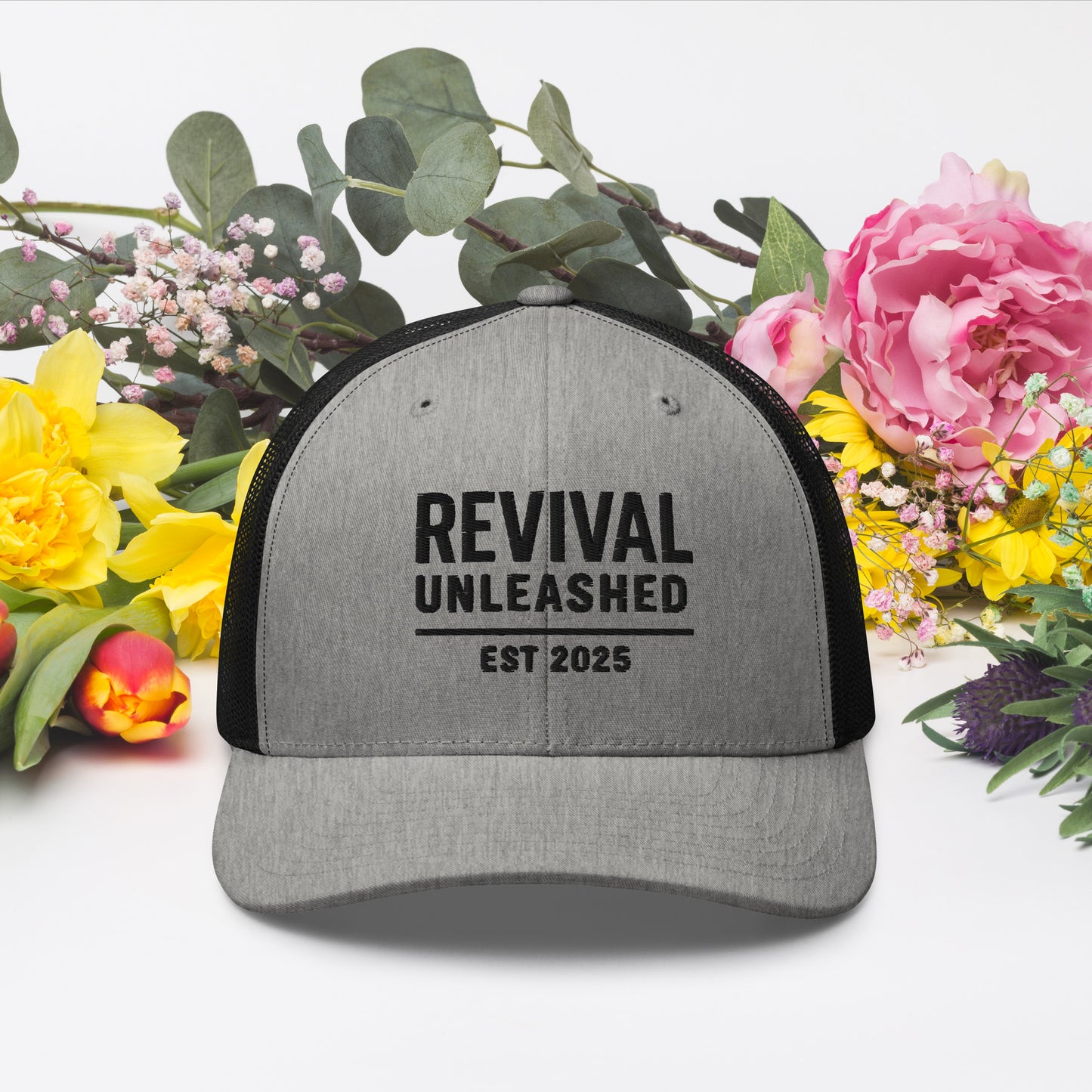 Revival Unleashed EST 2025 Snapback Embroidered Hat – Christian Faith Headwear-Revival Unleashed