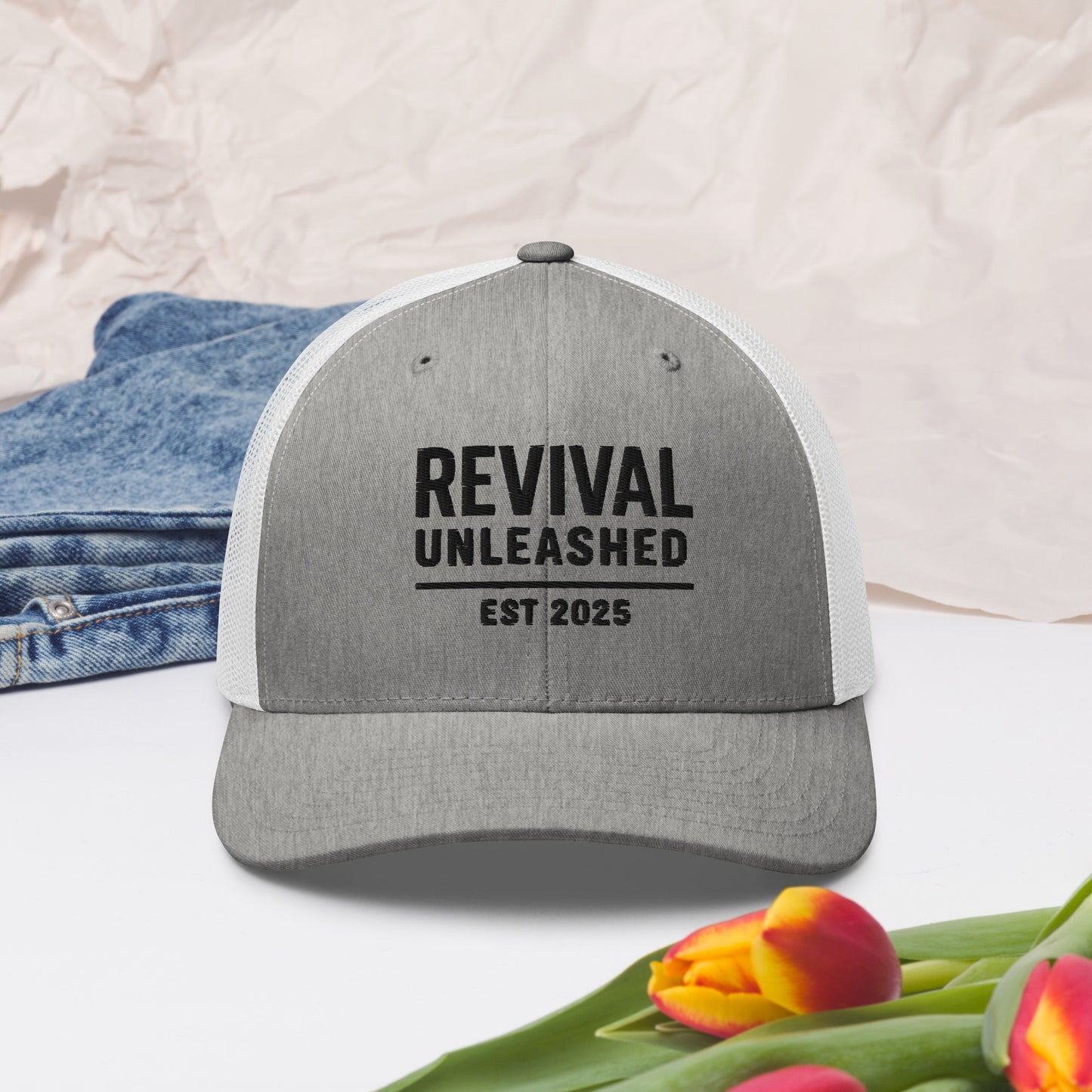 Revival Unleashed EST 2025 Snapback Embroidered Hat – Christian Faith Headwear-Revival Unleashed