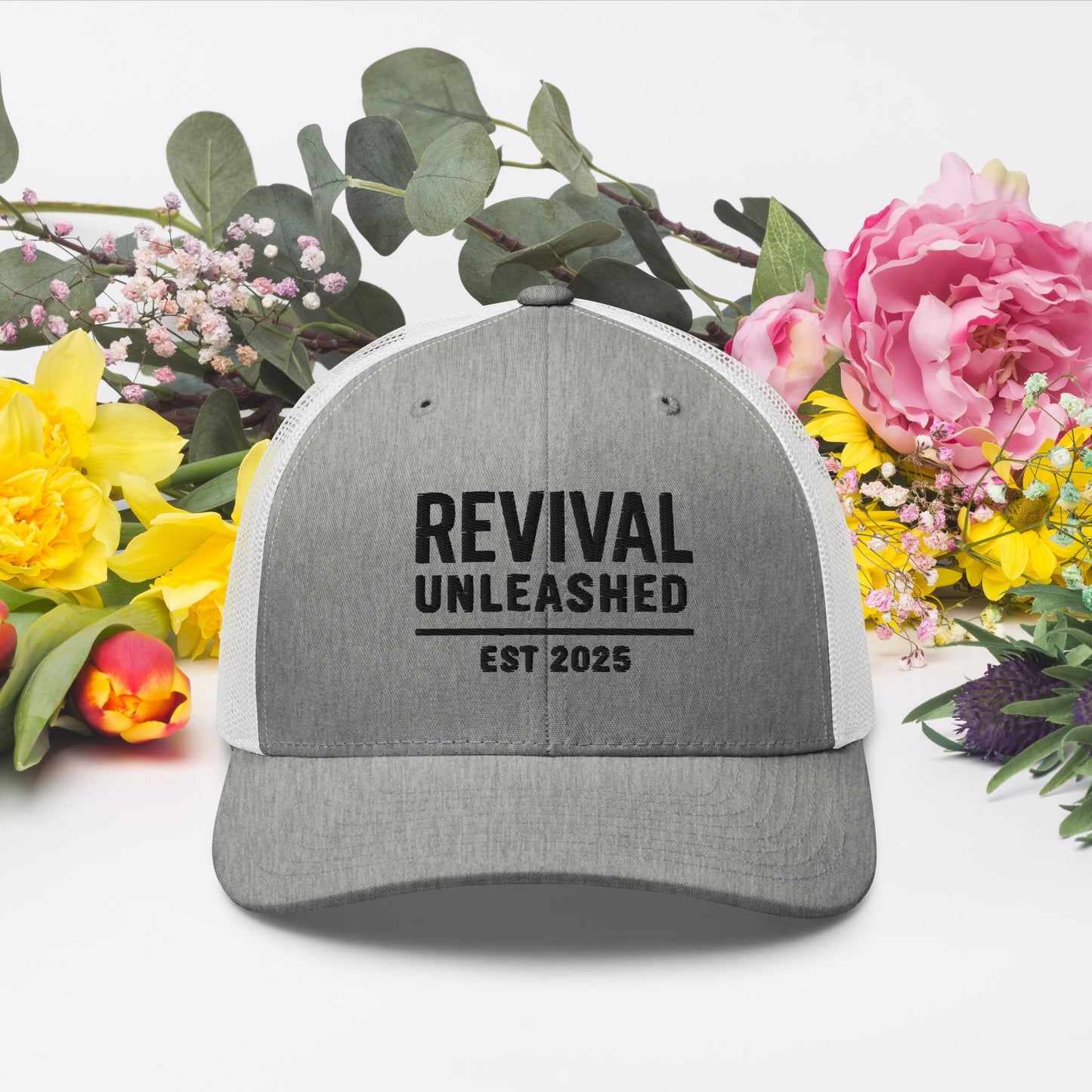 Revival Unleashed EST 2025 Snapback Embroidered Hat – Christian Faith Headwear-Revival Unleashed