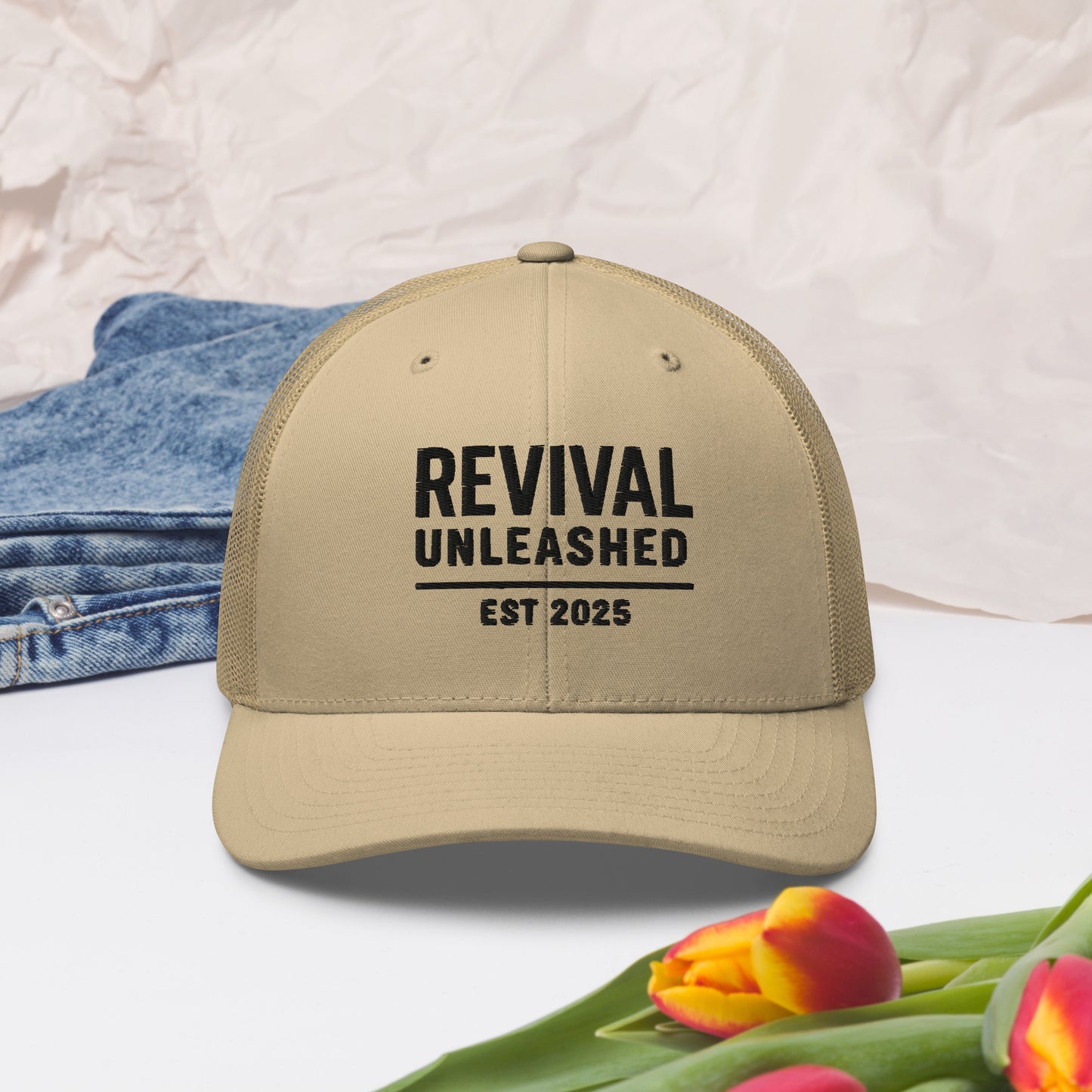 Revival Unleashed EST 2025 Snapback Embroidered Hat – Christian Faith Headwear-Revival Unleashed