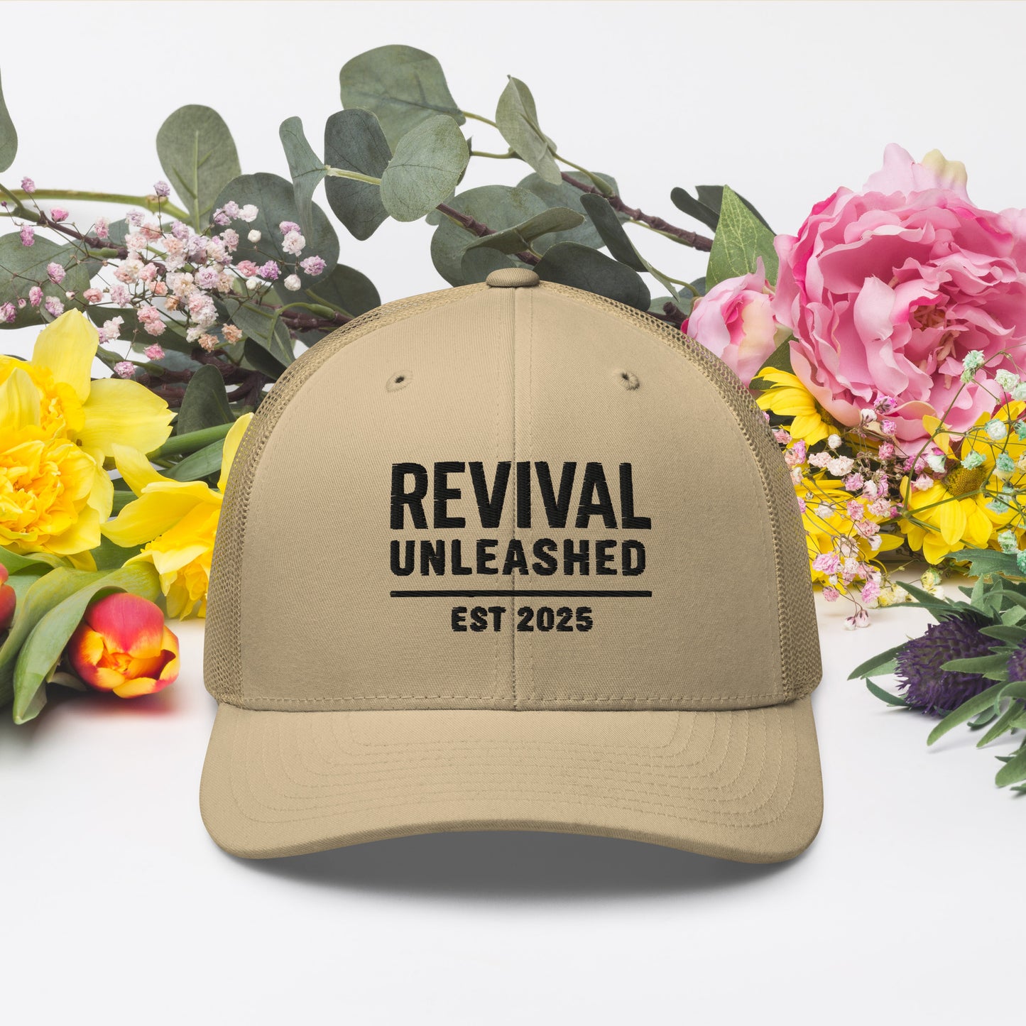 Revival Unleashed EST 2025 Snapback Embroidered Hat – Christian Faith Headwear-Revival Unleashed