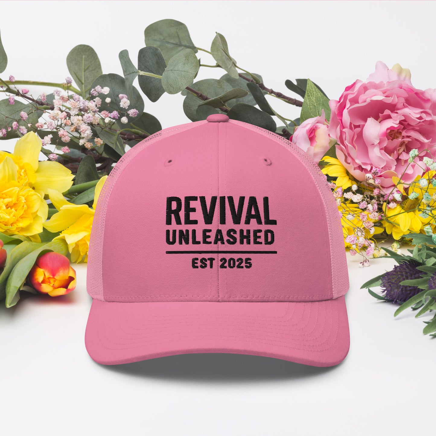 Revival Unleashed EST 2025 Snapback Embroidered Hat – Christian Faith Headwear-Revival Unleashed