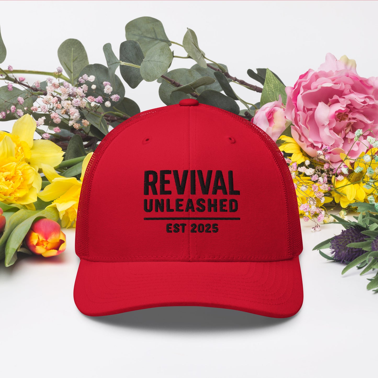 Revival Unleashed EST 2025 Snapback Embroidered Hat – Christian Faith Headwear-Revival Unleashed