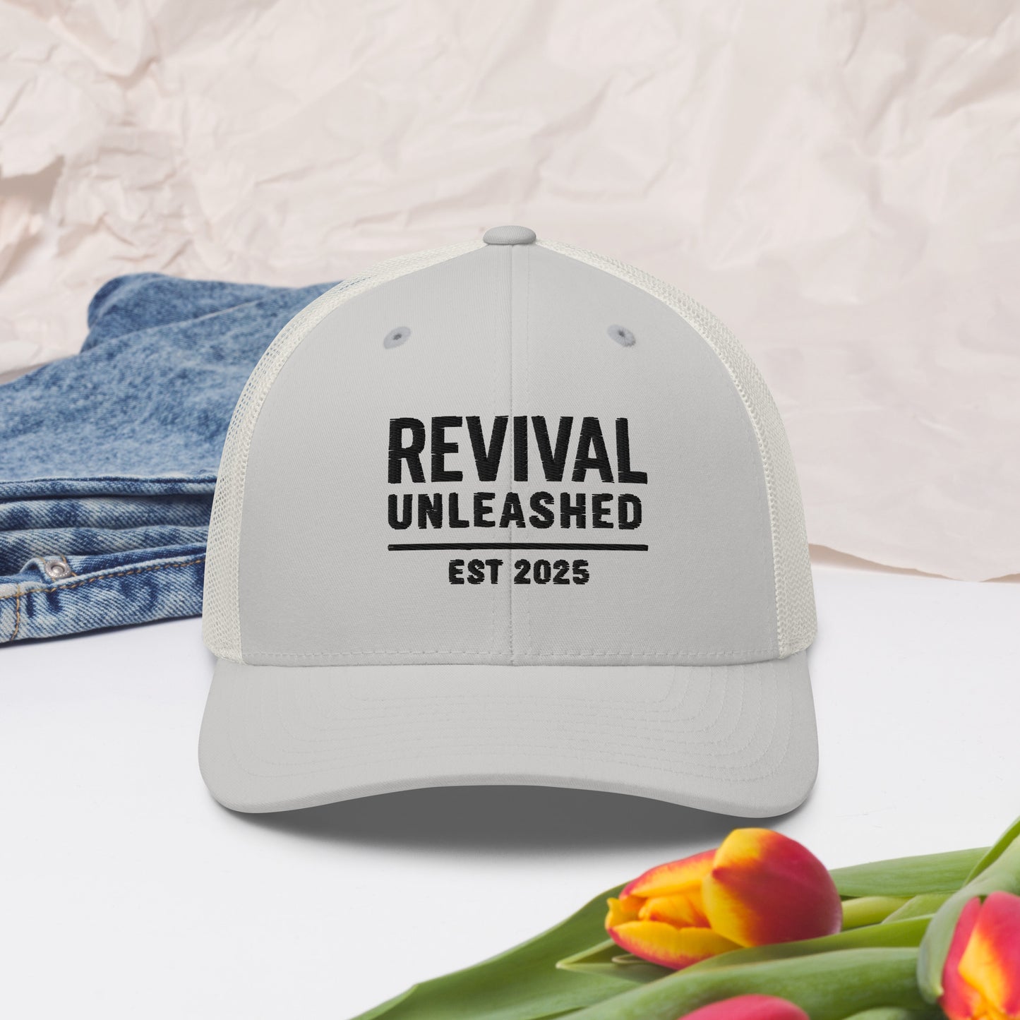 Revival Unleashed EST 2025 Snapback Embroidered Hat – Christian Faith Headwear-Revival Unleashed