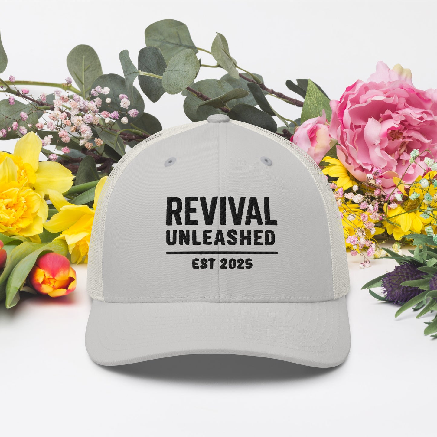Revival Unleashed EST 2025 Snapback Embroidered Hat – Christian Faith Headwear-Revival Unleashed