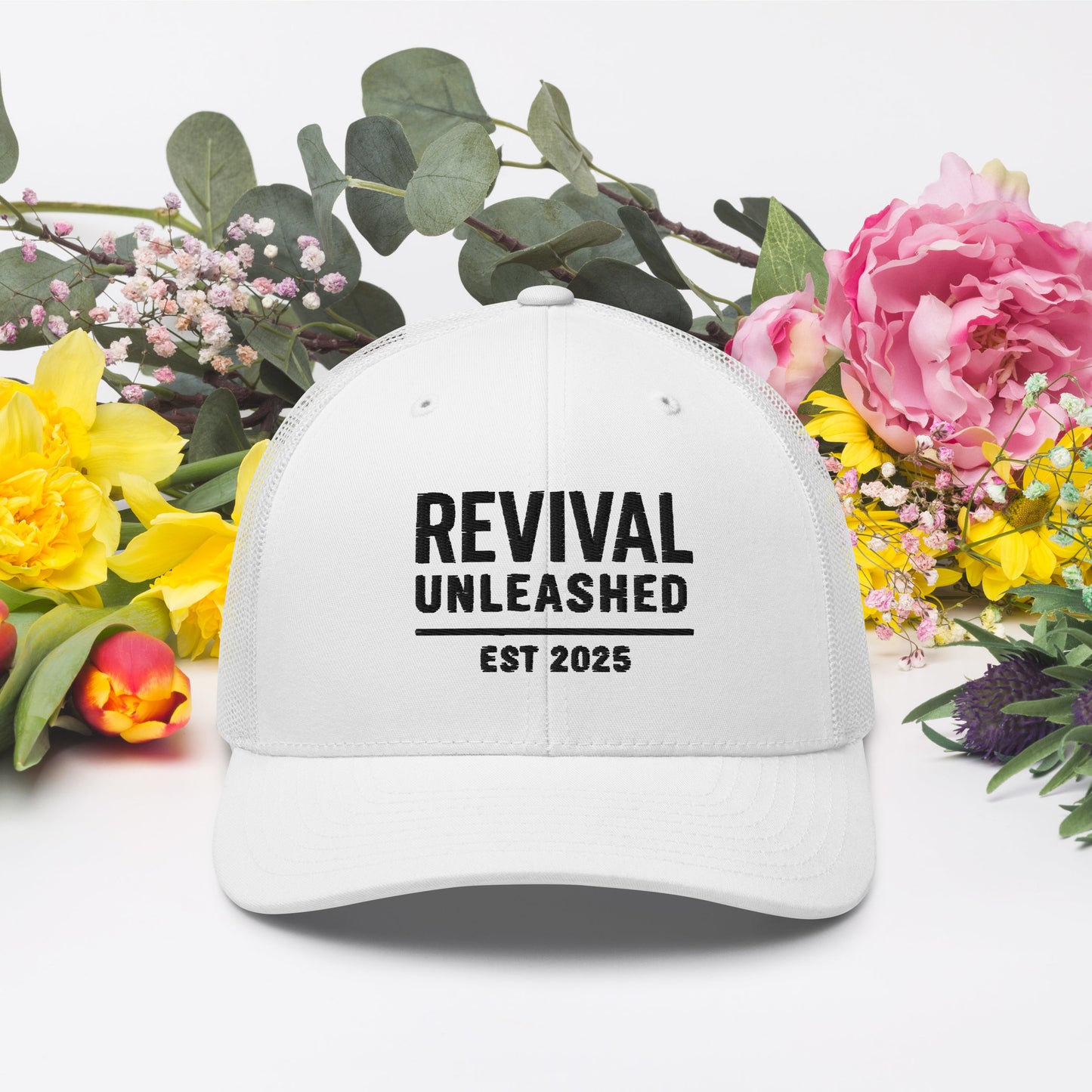 Revival Unleashed EST 2025 Snapback Embroidered Hat – Christian Faith Headwear-Revival Unleashed