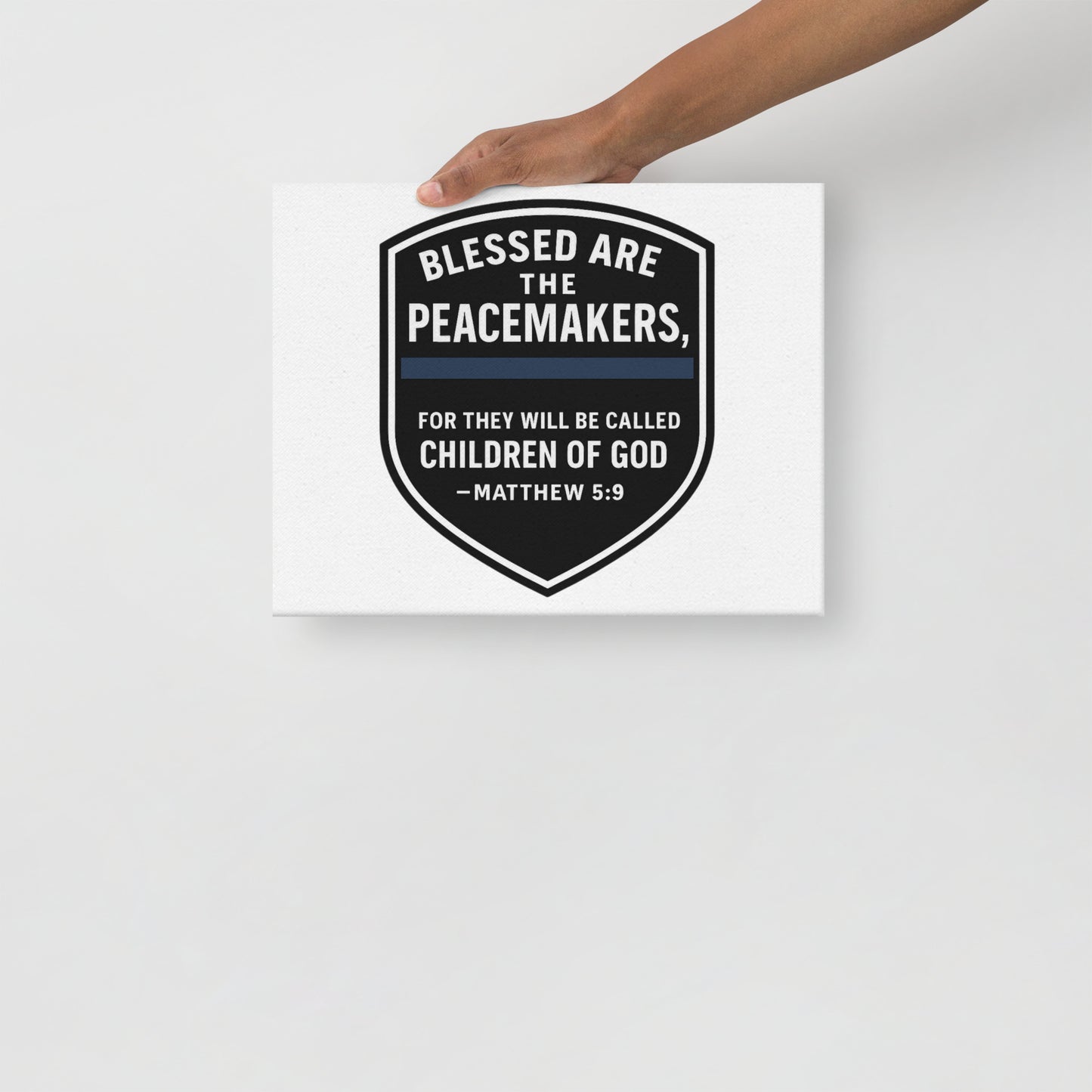 Blessed Are the Peacemakers Wall Canvas – Christian Home & Law Enforcement Décor-Revival Unleashed