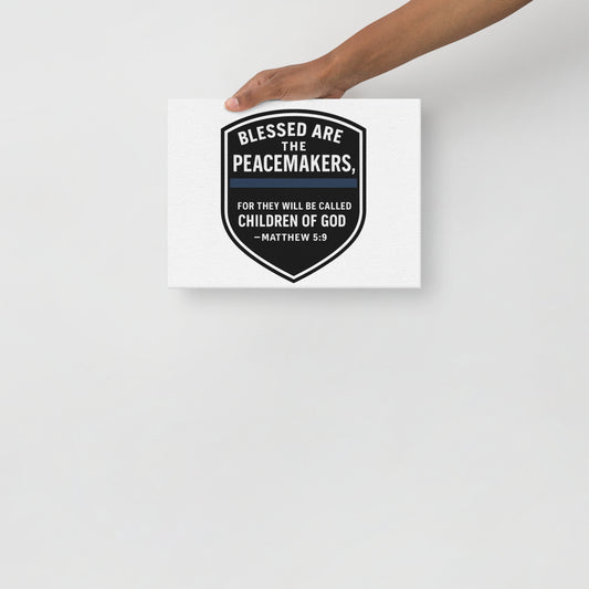 Blessed Are the Peacemakers Wall Canvas – Christian Home & Law Enforcement Décor-Revival Unleashed