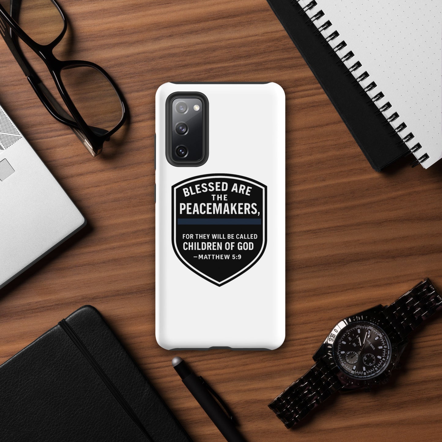 Blessed Are the Peacemakers Tough Case for Samsung® – Christian Faith & Law Enforcement Phone Cover-Revival Unleashed