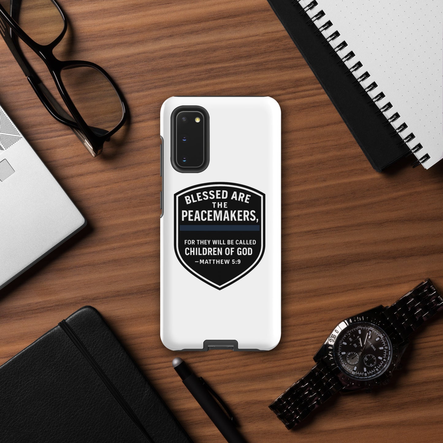 Blessed Are the Peacemakers Tough Case for Samsung® – Christian Faith & Law Enforcement Phone Cover-Revival Unleashed