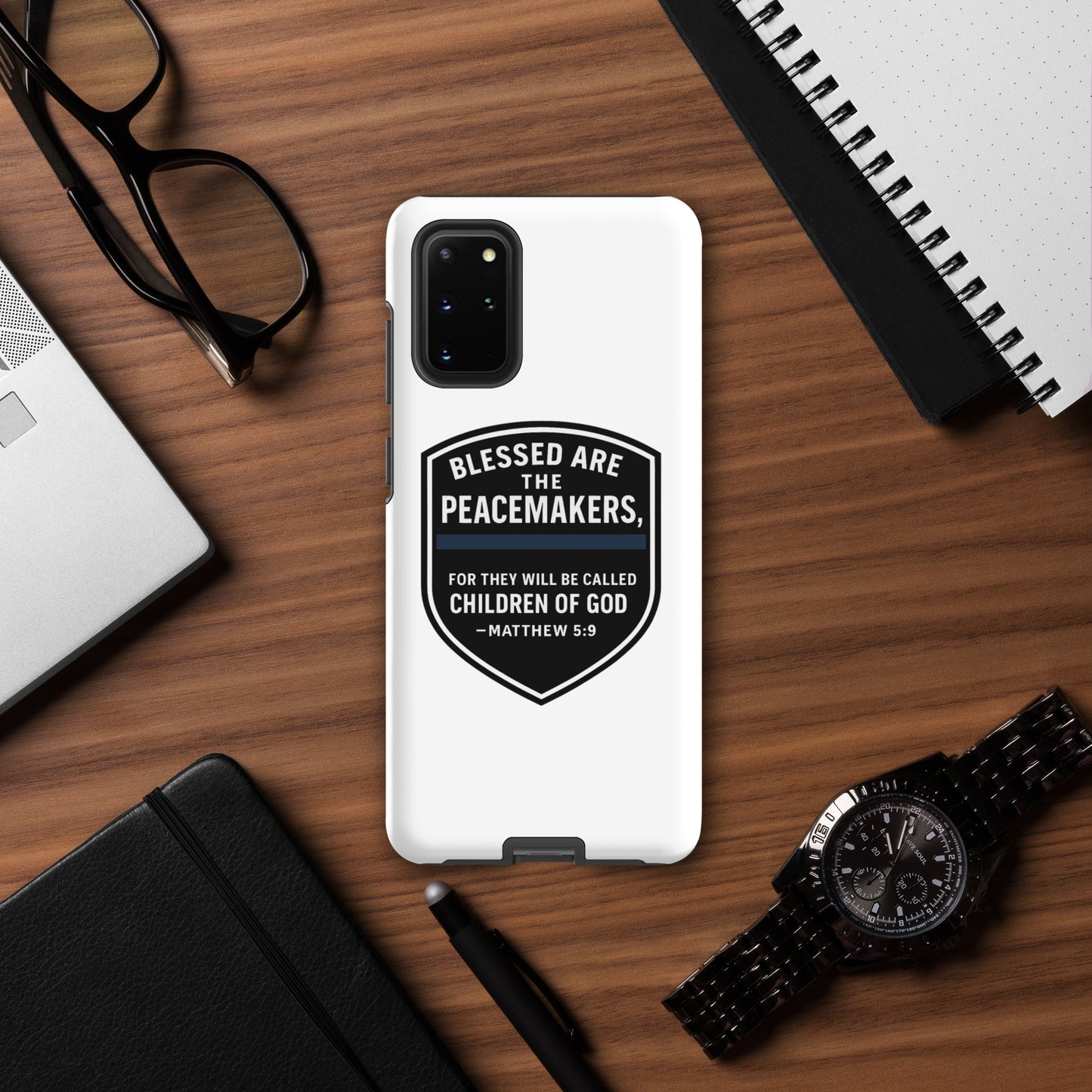 Blessed Are the Peacemakers Tough Case for Samsung® – Christian Faith & Law Enforcement Phone Cover-Revival Unleashed