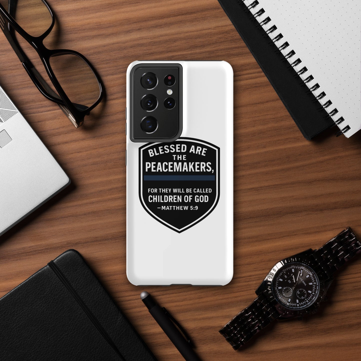Blessed Are the Peacemakers Tough Case for Samsung® – Christian Faith & Law Enforcement Phone Cover-Revival Unleashed