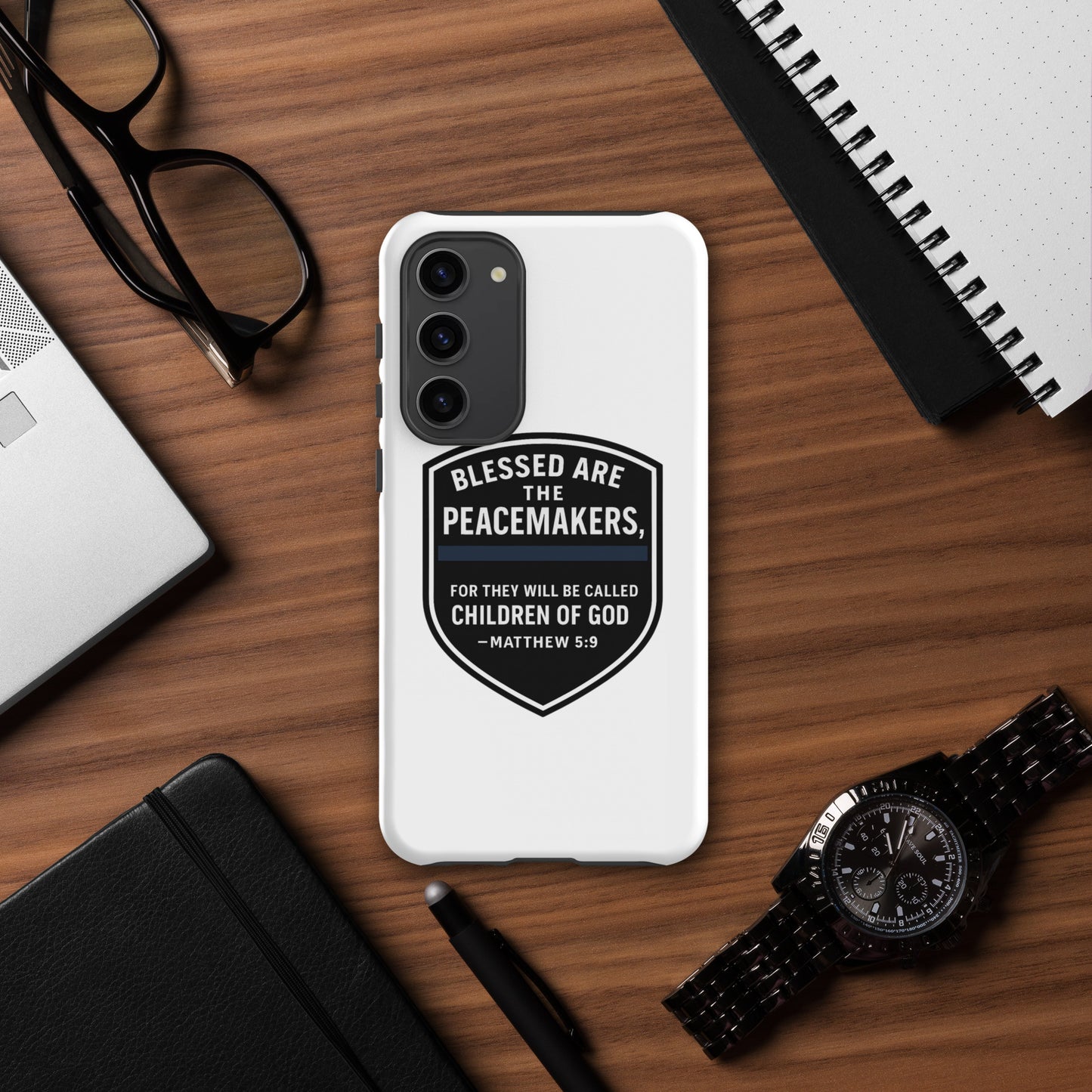 Blessed Are the Peacemakers Tough Case for Samsung® – Christian Faith & Law Enforcement Phone Cover-Revival Unleashed