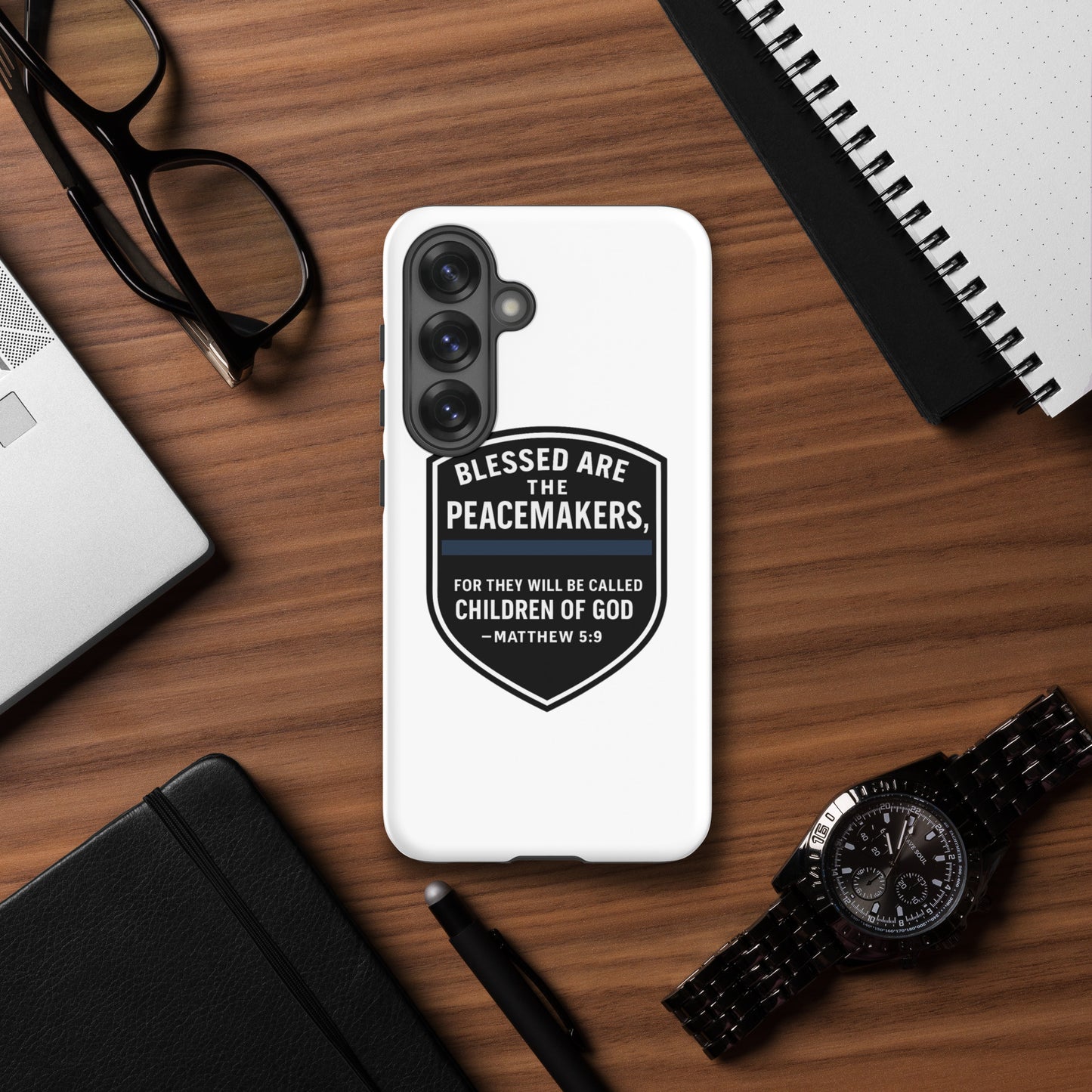 Blessed Are the Peacemakers Tough Case for Samsung® – Christian Faith & Law Enforcement Phone Cover-Revival Unleashed