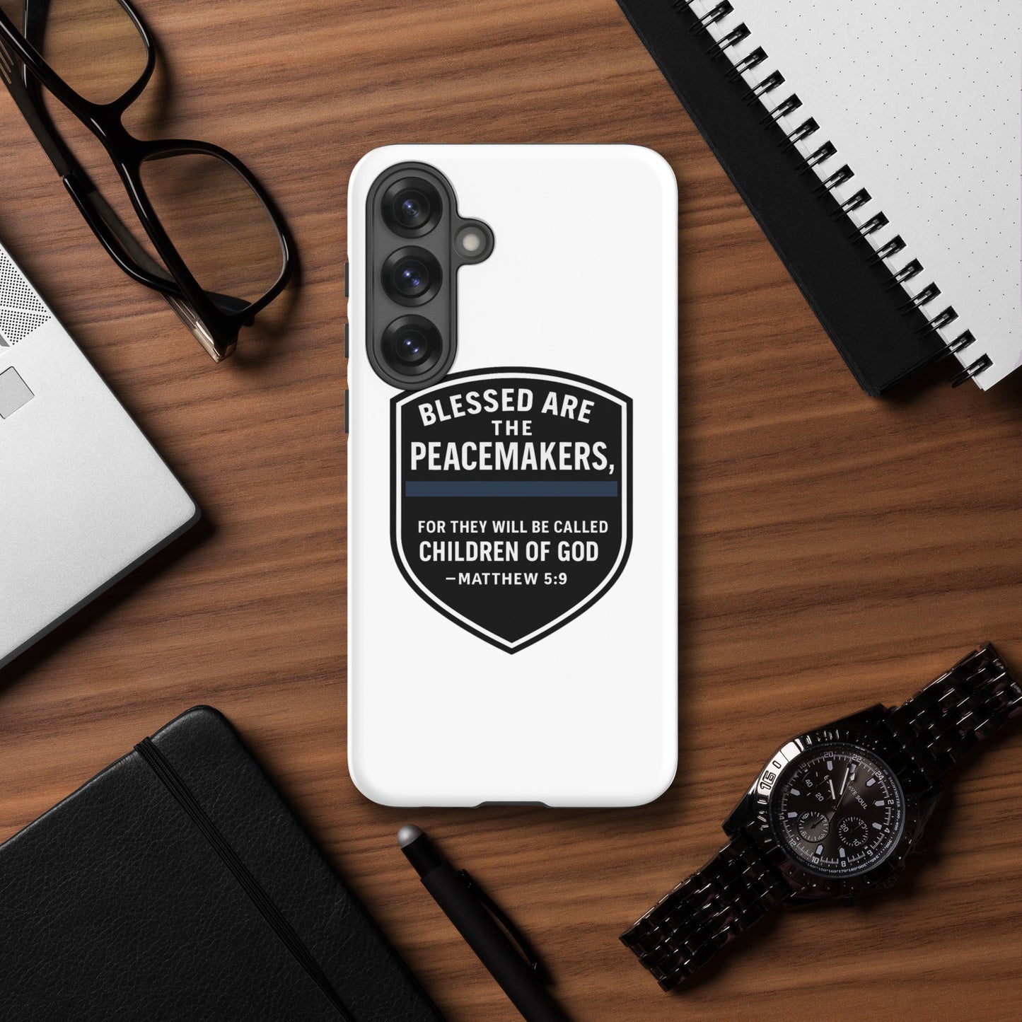 Blessed Are the Peacemakers Tough Case for Samsung® – Christian Faith & Law Enforcement Phone Cover-Revival Unleashed