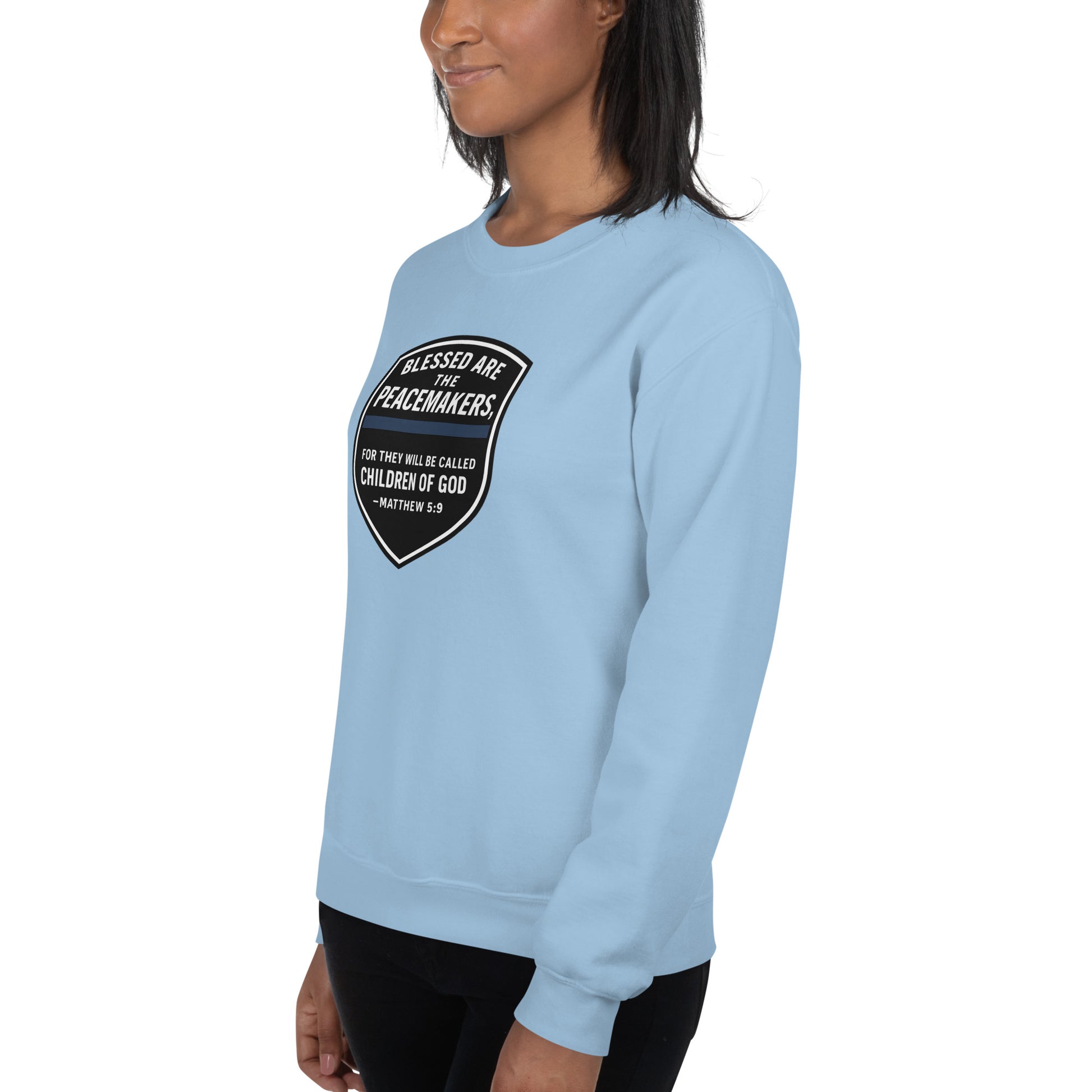 Blessed Are the Peacemakers Unisex Crewneck Sweatshirt – Christian Faith & Law Enforcement Apparel-Revival Unleashed