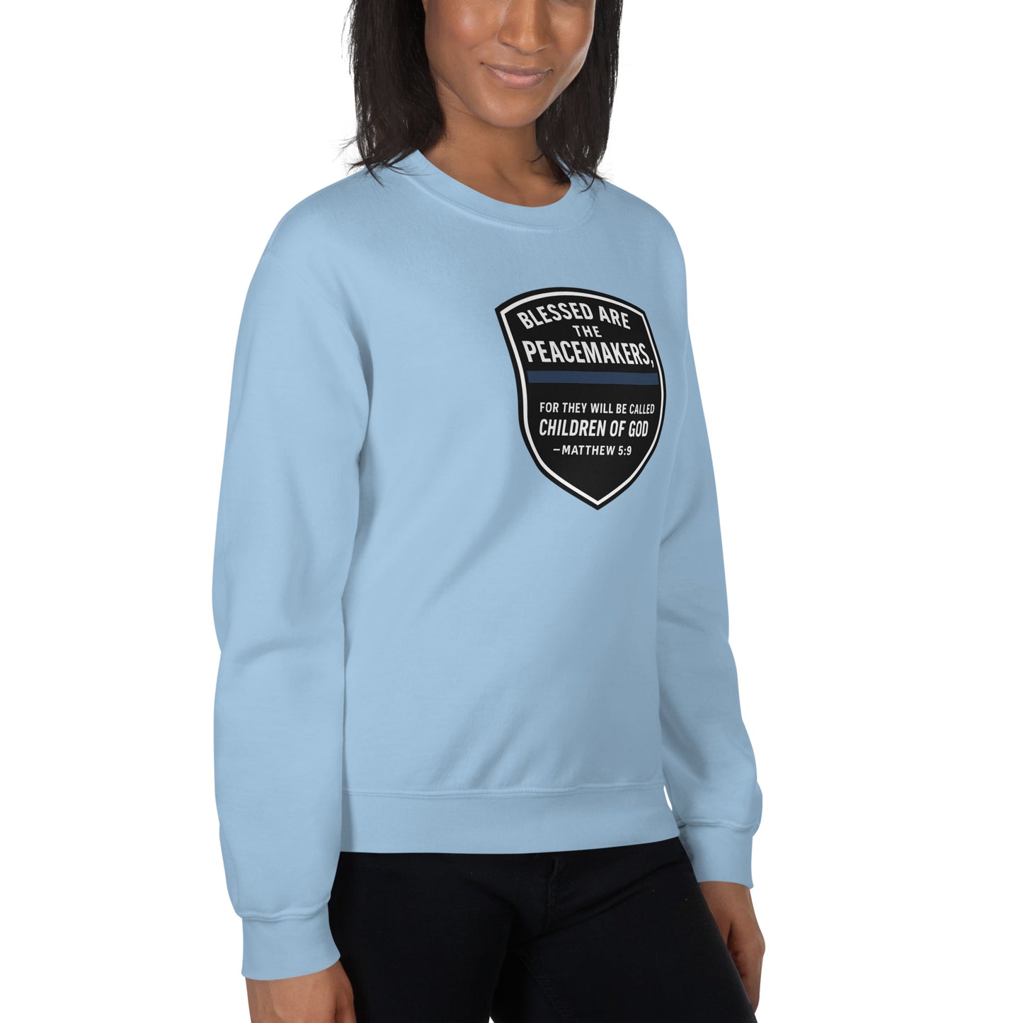 Blessed Are the Peacemakers Unisex Crewneck Sweatshirt – Christian Faith & Law Enforcement Apparel-Revival Unleashed