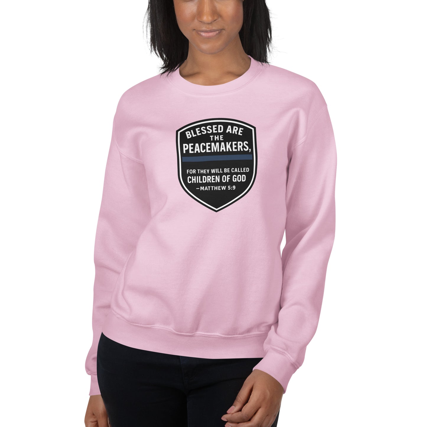 Blessed Are the Peacemakers Unisex Crewneck Sweatshirt – Christian Faith & Law Enforcement Apparel-Revival Unleashed