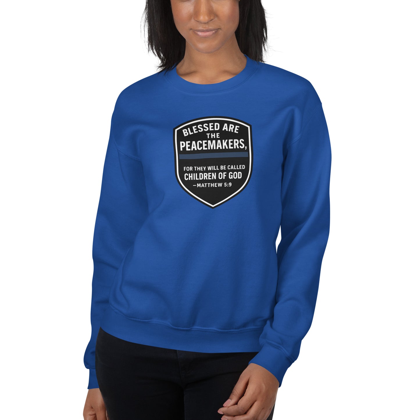 Blessed Are the Peacemakers Unisex Crewneck Sweatshirt – Christian Faith & Law Enforcement Apparel-Revival Unleashed