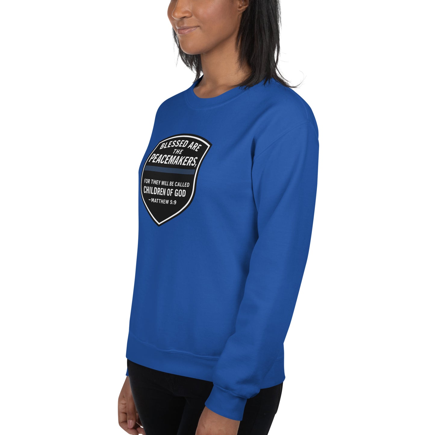 Blessed Are the Peacemakers Unisex Crewneck Sweatshirt – Christian Faith & Law Enforcement Apparel-Revival Unleashed