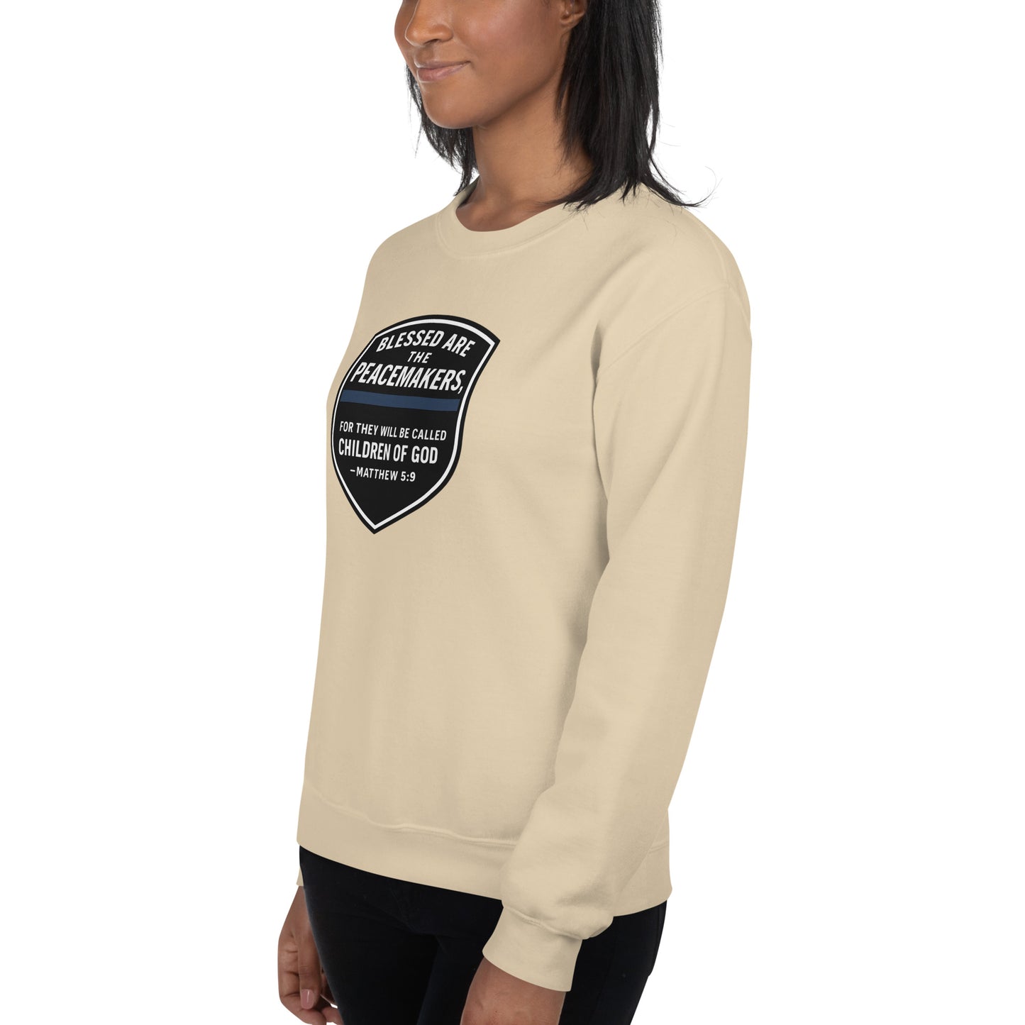 Blessed Are the Peacemakers Unisex Crewneck Sweatshirt – Christian Faith & Law Enforcement Apparel-Revival Unleashed