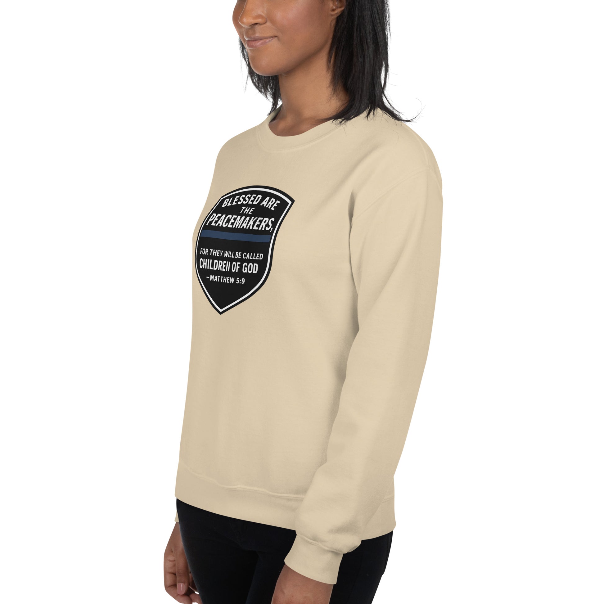 Blessed Are the Peacemakers Unisex Crewneck Sweatshirt – Christian Faith & Law Enforcement Apparel-Revival Unleashed