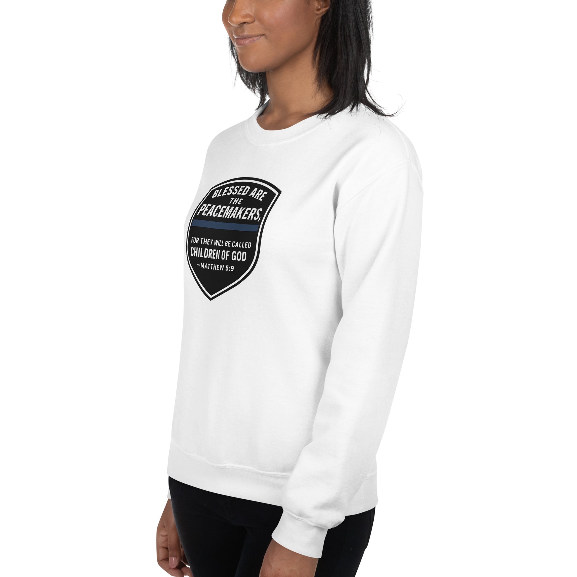 Blessed Are the Peacemakers Unisex Crewneck Sweatshirt – Christian Faith & Law Enforcement Apparel-Revival Unleashed