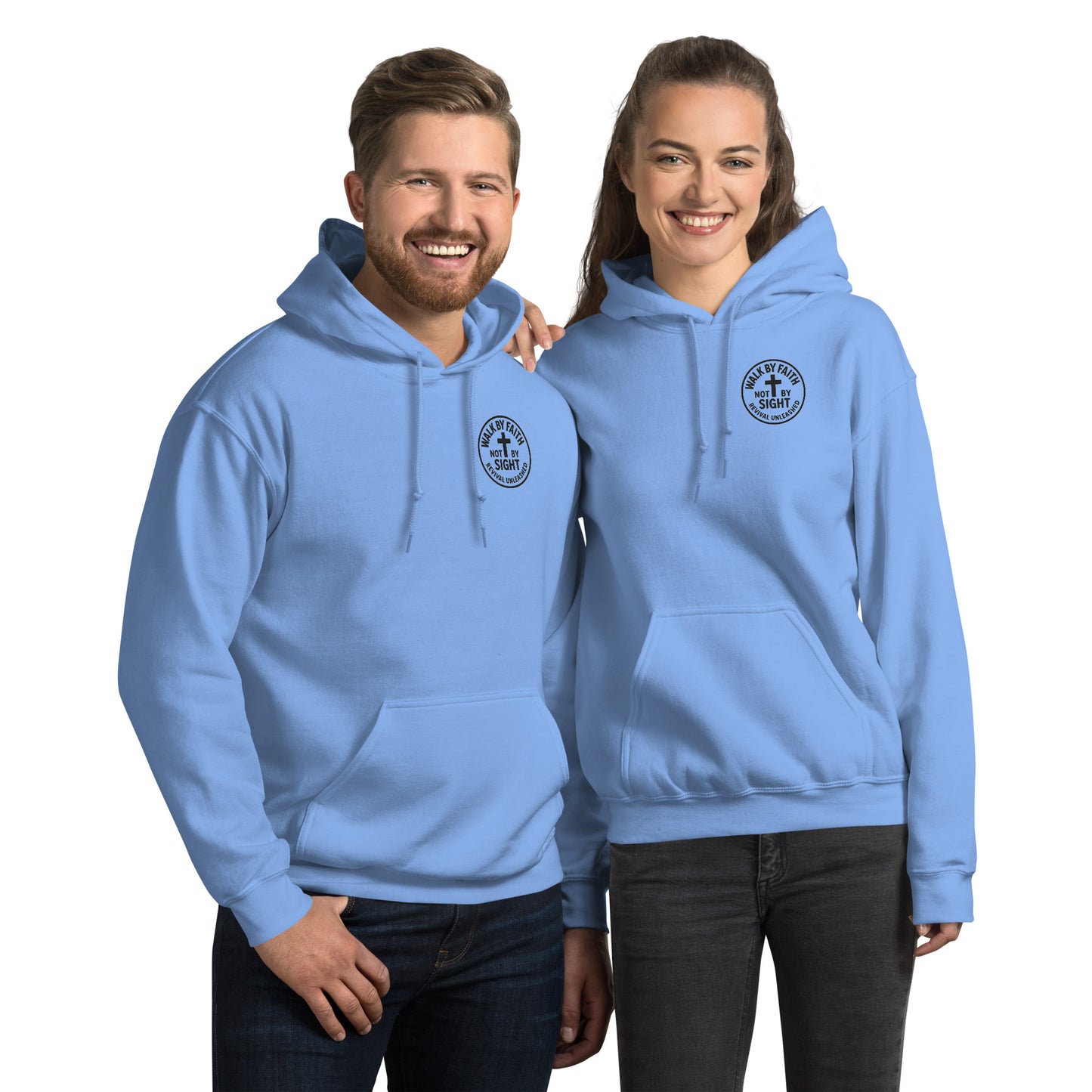 Walk By Faith, Not By Sight Hoodie | Revival Unleashed Christian Apparel-Revival Unleashed