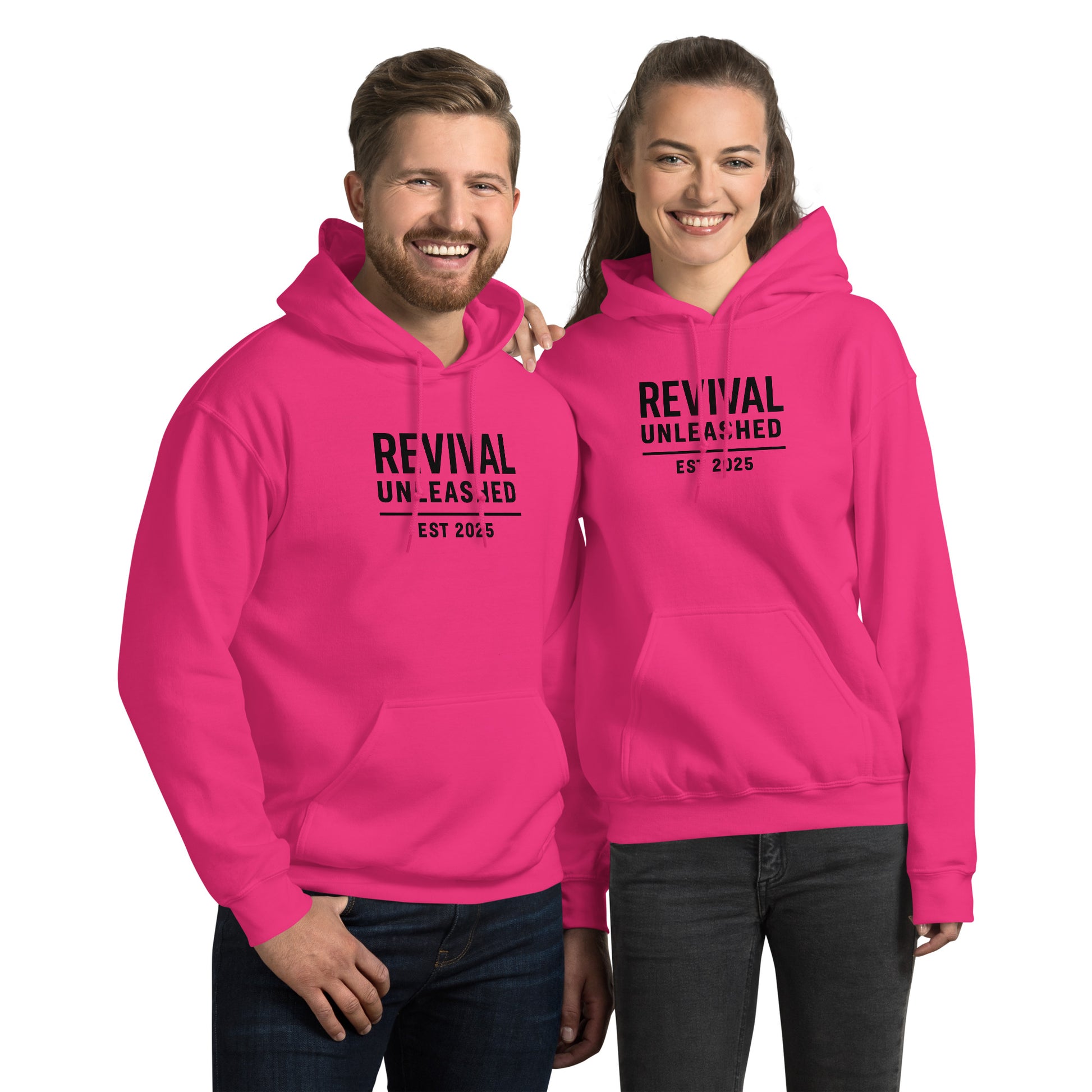 Revival Unleashed EST 2025 Unisex Hoodie – Christian Faith Apparel-Revival Unleashed