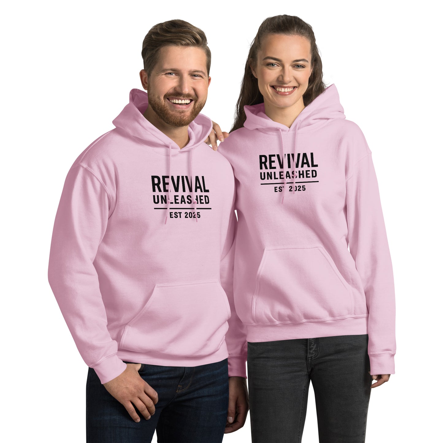 Revival Unleashed EST 2025 Unisex Hoodie – Christian Faith Apparel-Revival Unleashed