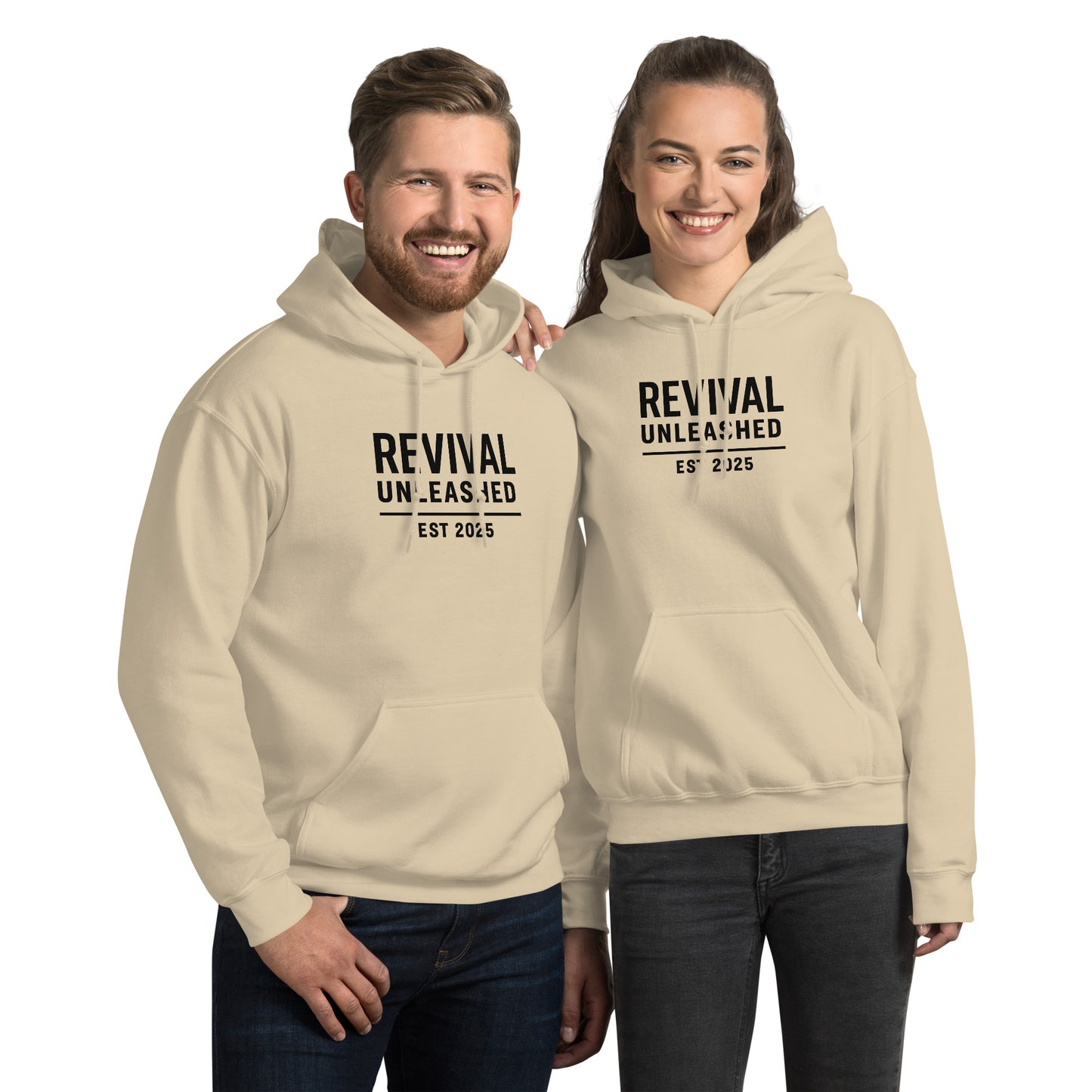 Revival Unleashed EST 2025 Unisex Hoodie – Christian Faith Apparel-Revival Unleashed