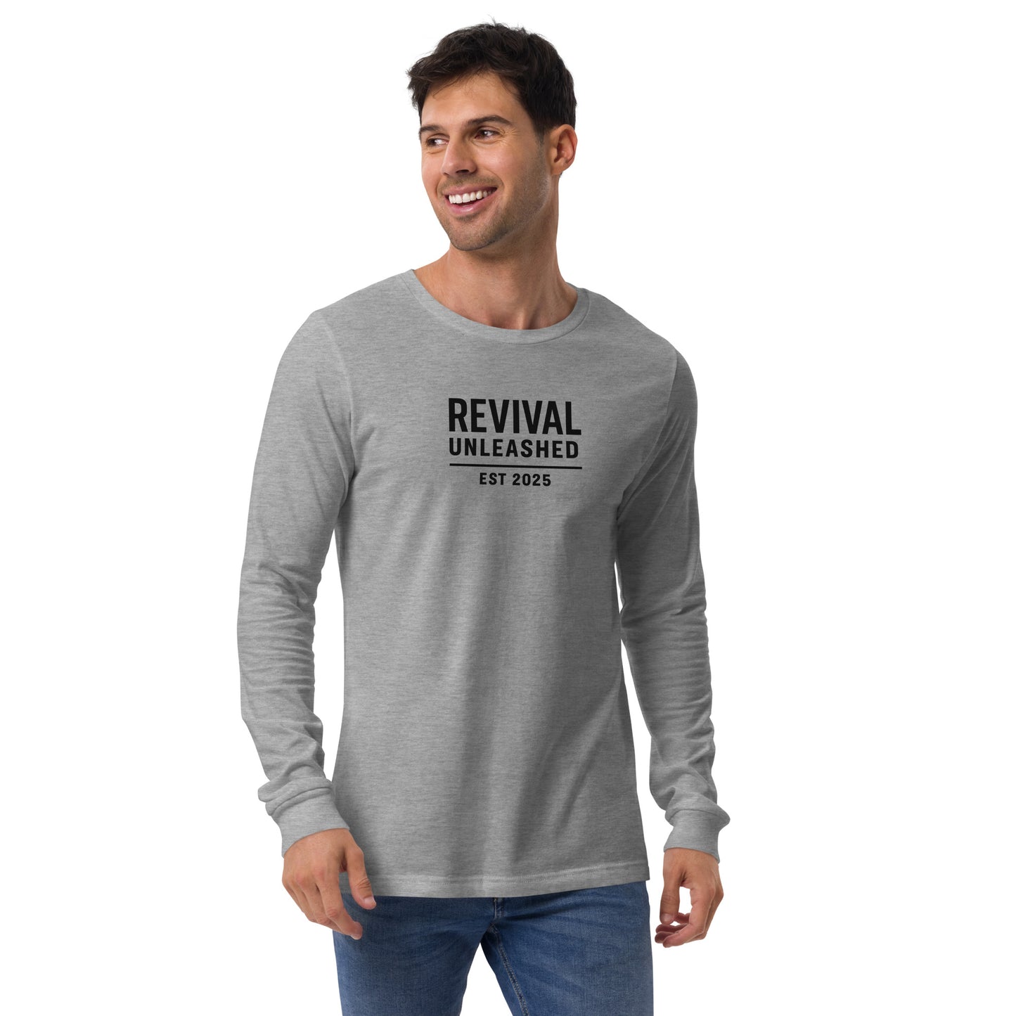Revival Unleashed EST 2025 Unisex Long Sleeve Shirt – Christian Faith Apparel-Revival Unleashed