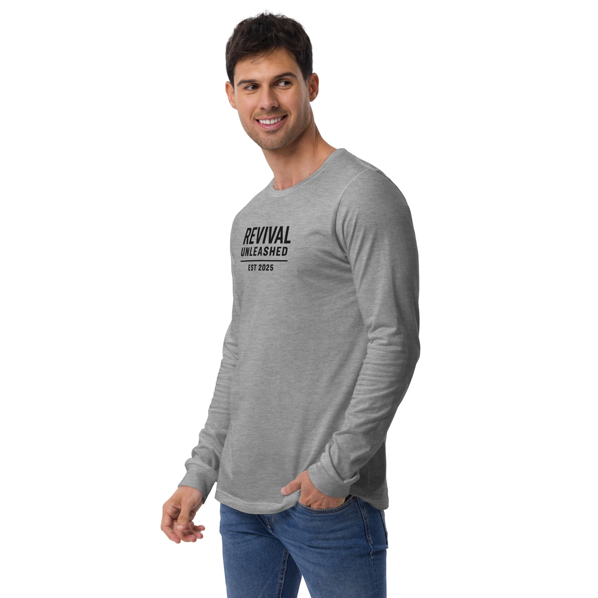Revival Unleashed EST 2025 Unisex Long Sleeve Shirt – Christian Faith Apparel-Revival Unleashed