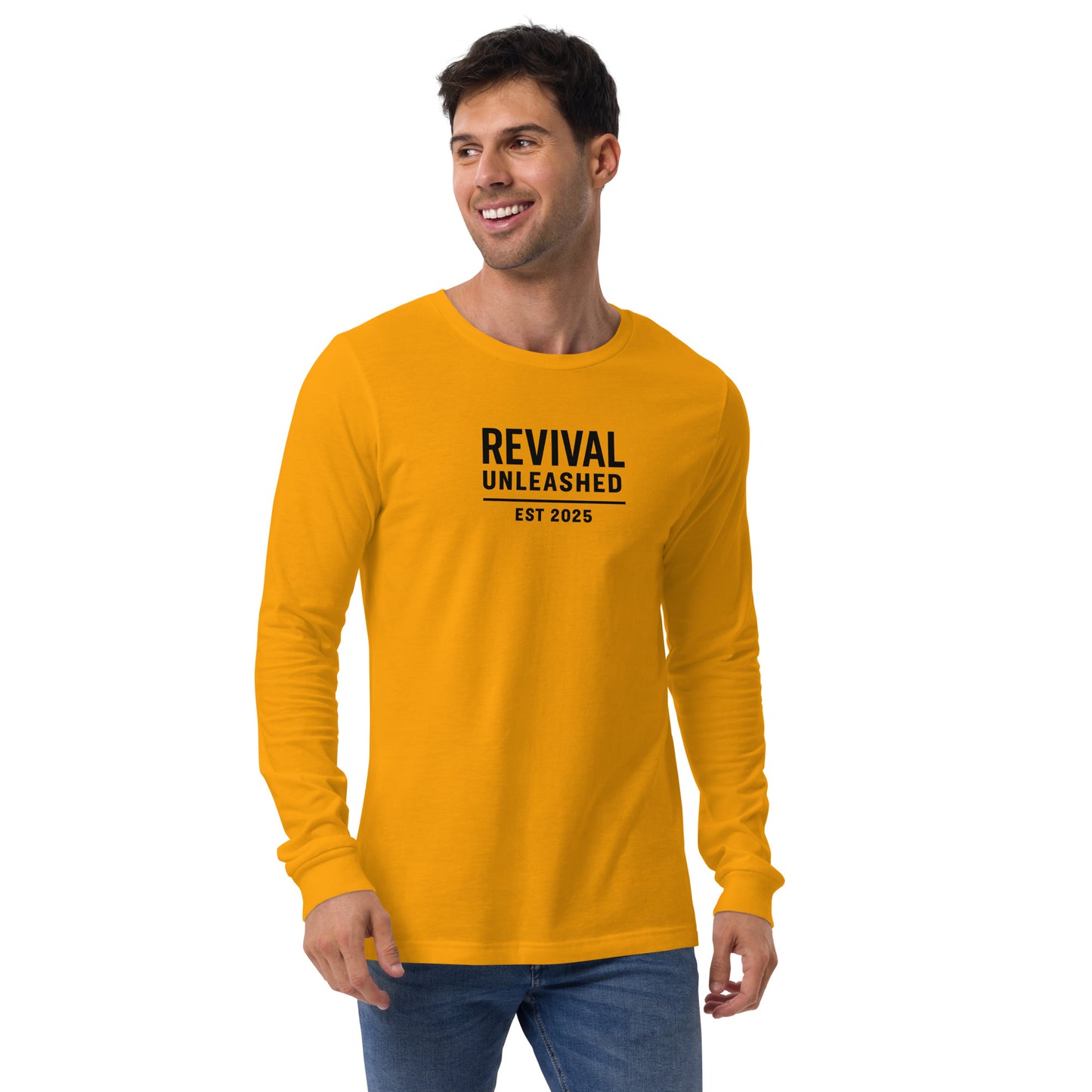 Revival Unleashed EST 2025 Unisex Long Sleeve Shirt – Christian Faith Apparel-Revival Unleashed