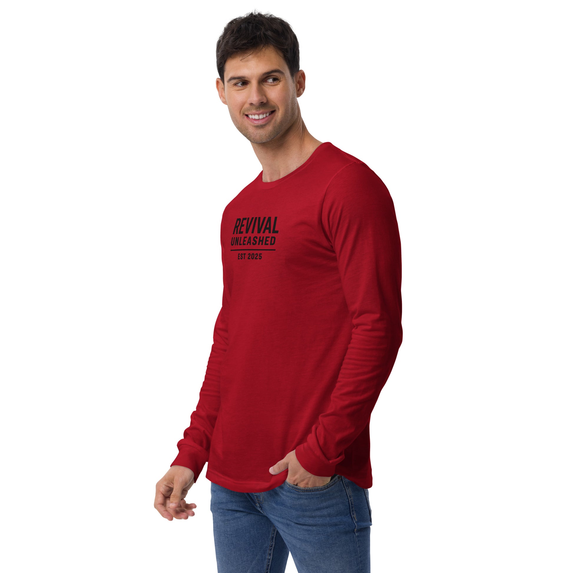 Revival Unleashed EST 2025 Unisex Long Sleeve Shirt – Christian Faith Apparel-Revival Unleashed