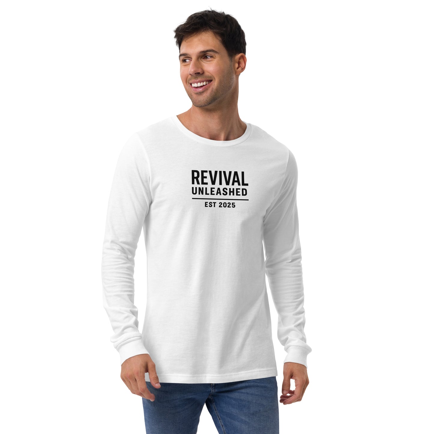 Revival Unleashed EST 2025 Unisex Long Sleeve Shirt – Christian Faith Apparel-Revival Unleashed