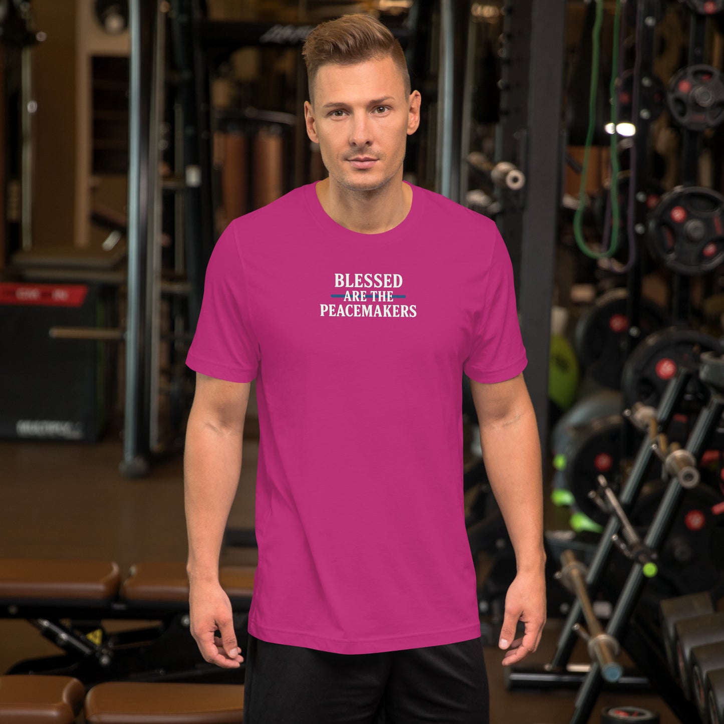 Blessed Are The Peacemakers Blue Line Classic T-Shirt – Christian Faith Apparel | Revival Unleashed-Revival Unleashed